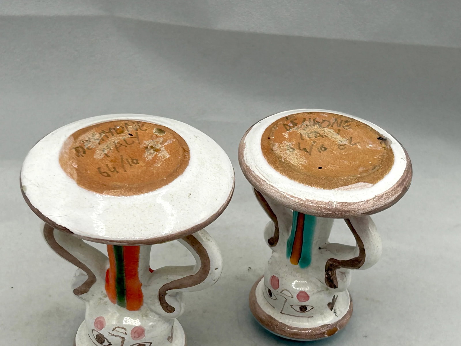 Pair of Vintage Giovanni DeSimone Ceramic Candlestick Holders, Italy - 8
