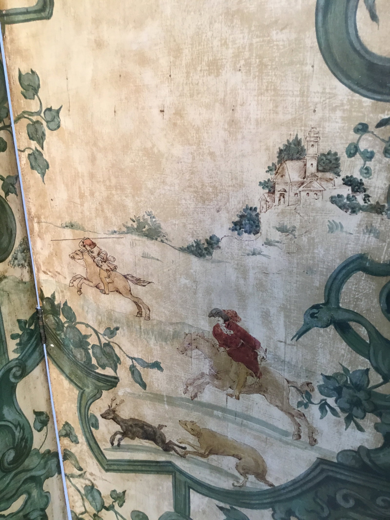 19th Century European Hand Painted Dressing Screen - 5