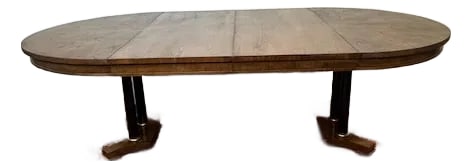 1980s Baker Furniture Dining Table With 2 Leaves (1 of 9)