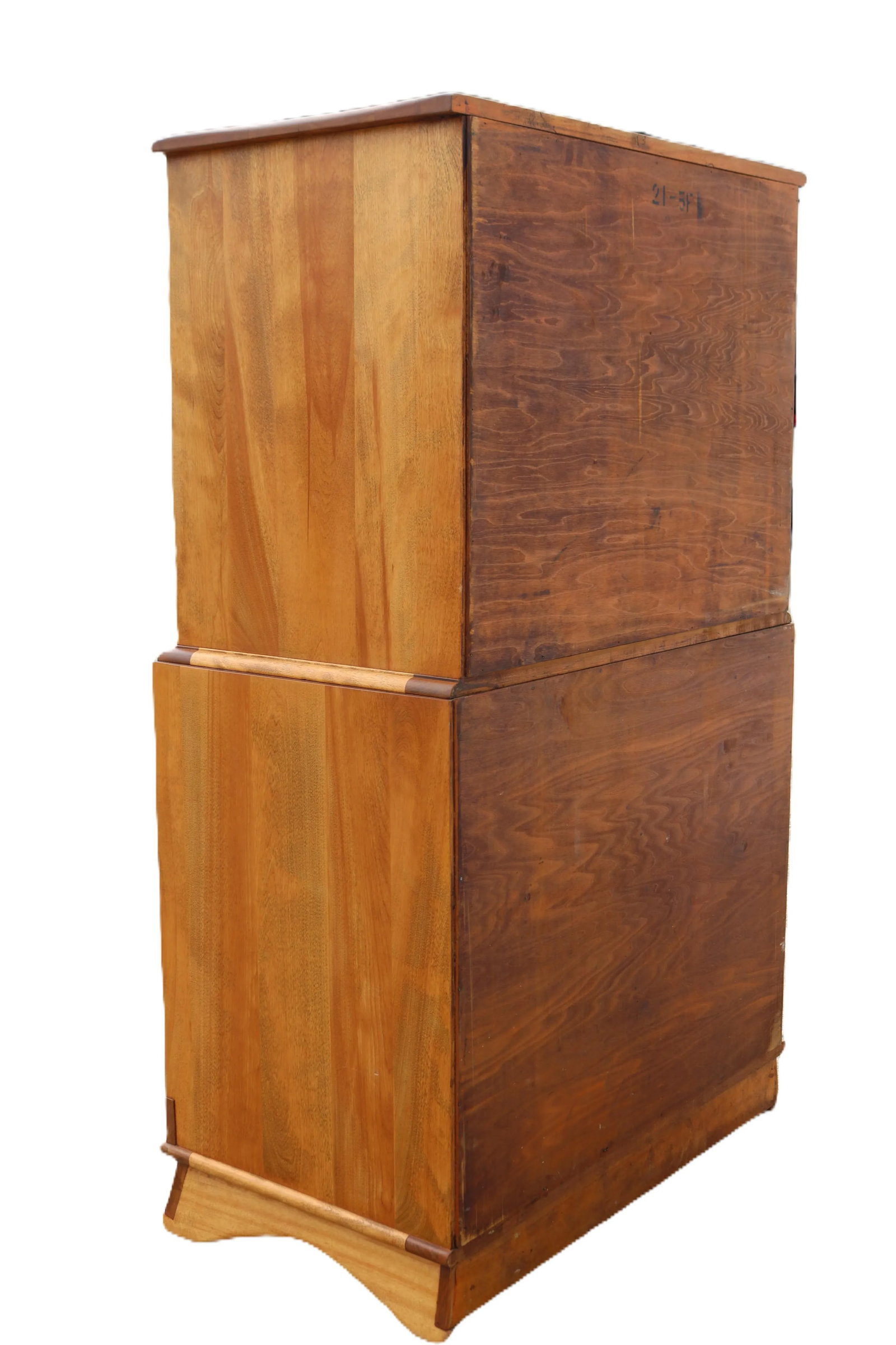 Vintage Mid-Century Solid Maple 6 Drawer Tall Dresser Dovetail and Dowel Joint Construction - 4