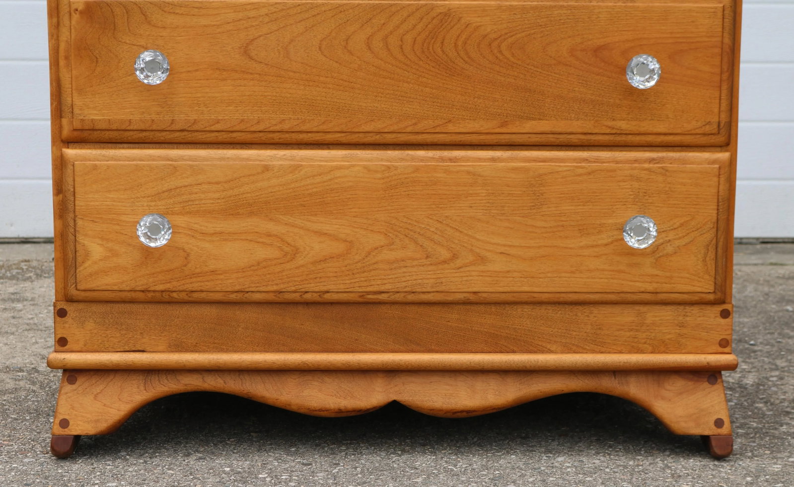 Vintage Mid-Century Solid Maple 6 Drawer Tall Dresser Dovetail and Dowel Joint Construction - 5