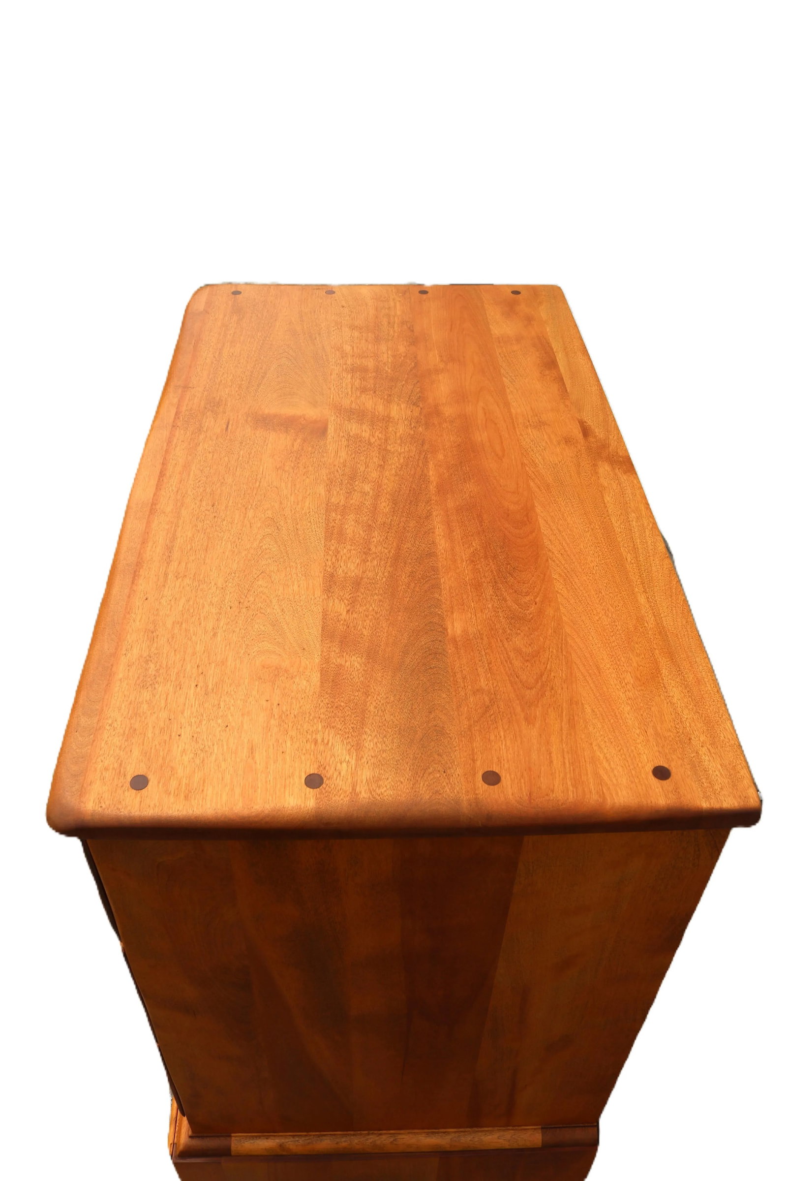 Vintage Mid-Century Solid Maple 6 Drawer Tall Dresser Dovetail and Dowel Joint Construction - 7