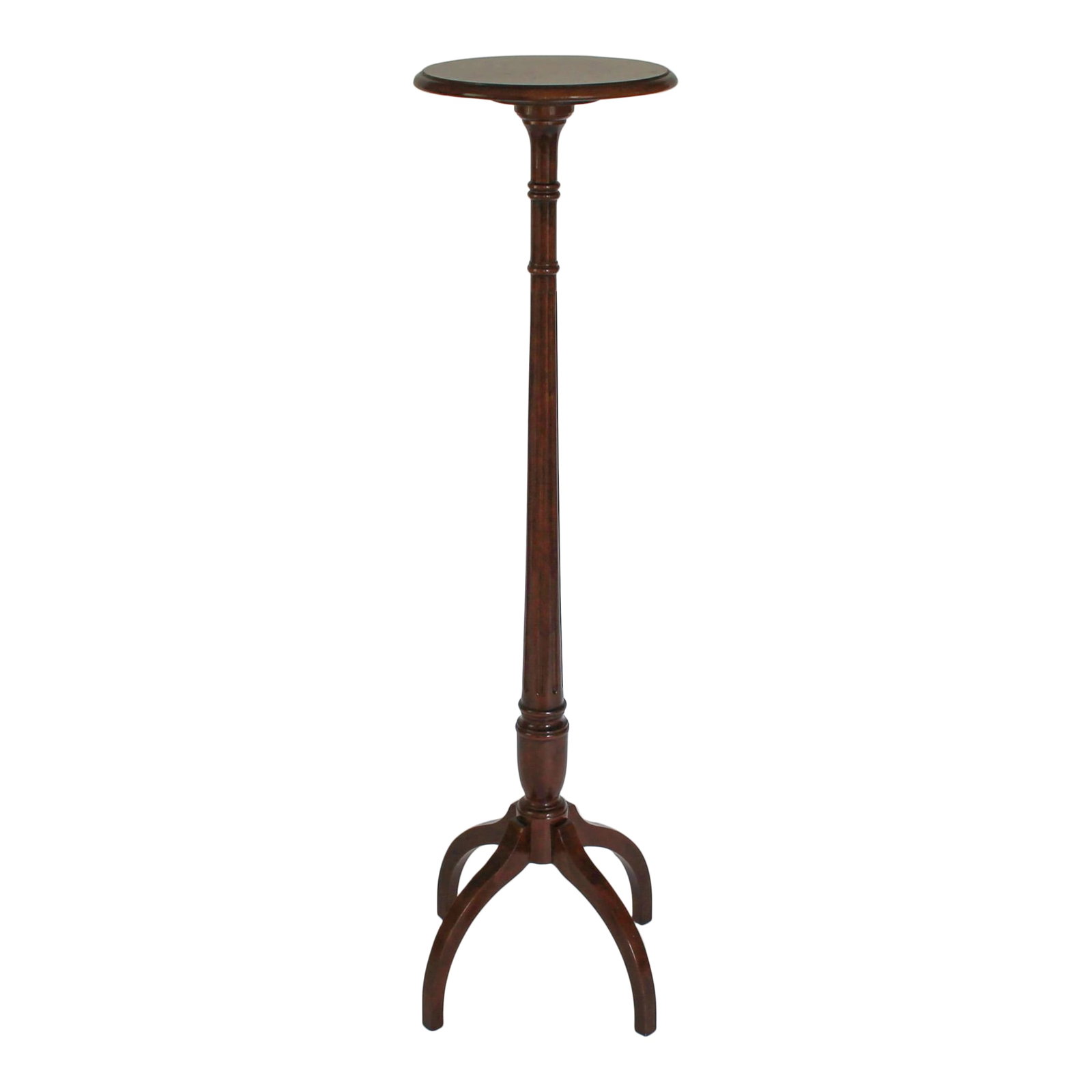 Vintage Drexel Heritage Wood Plant Stand: Vintage wood plant stand by Drexel Heritage. Makers mark on the bottom. Some surface wear to the top. Light scratches, discoloration. Condition: Alterations: Original Condition Unaltered Imperfections