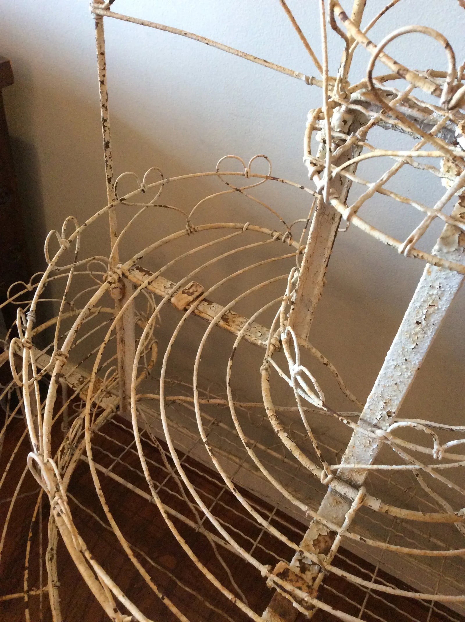 Antique French Wire Garden Plant Stand - 5