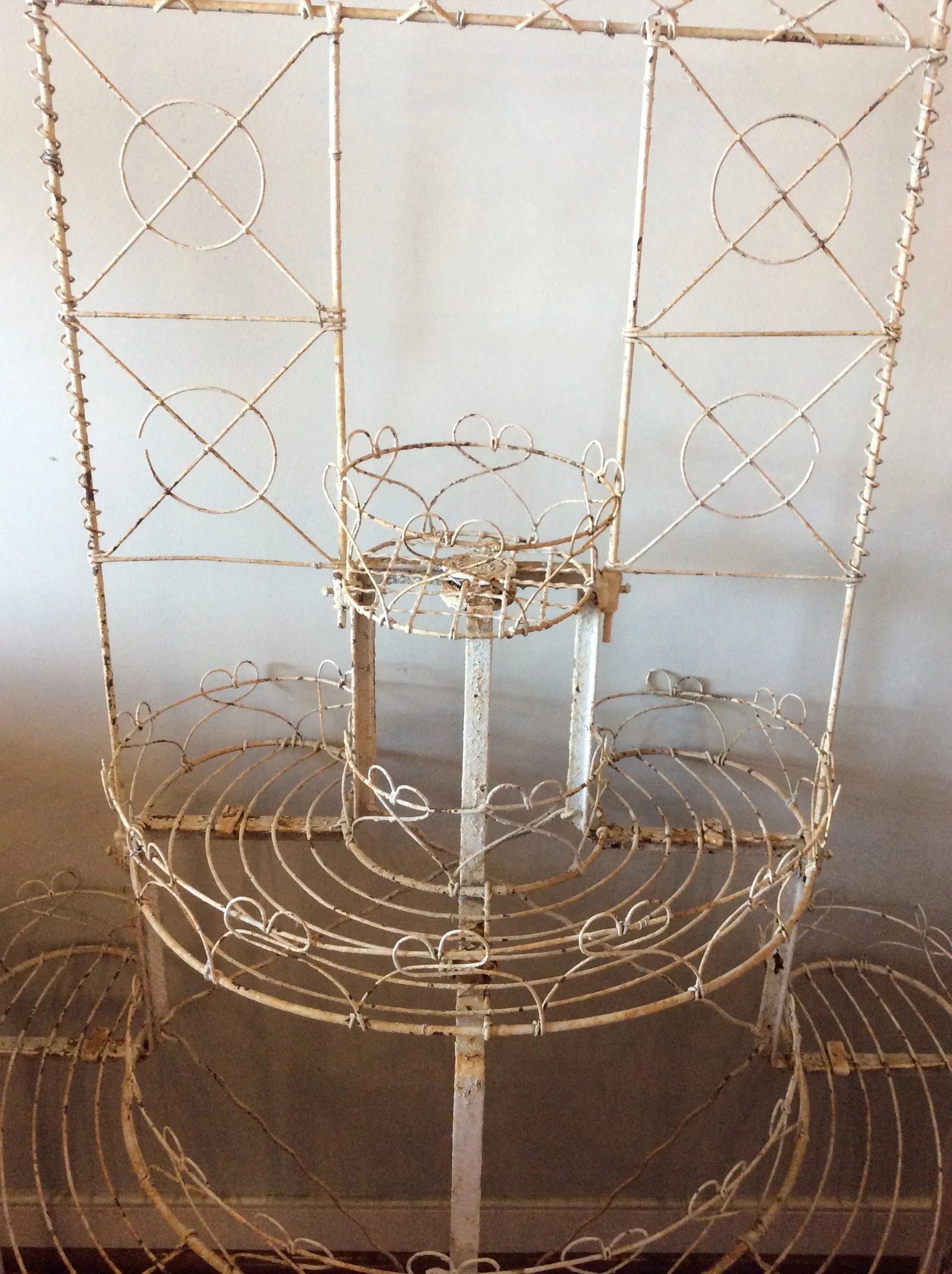 Antique French Wire Garden Plant Stand - 6