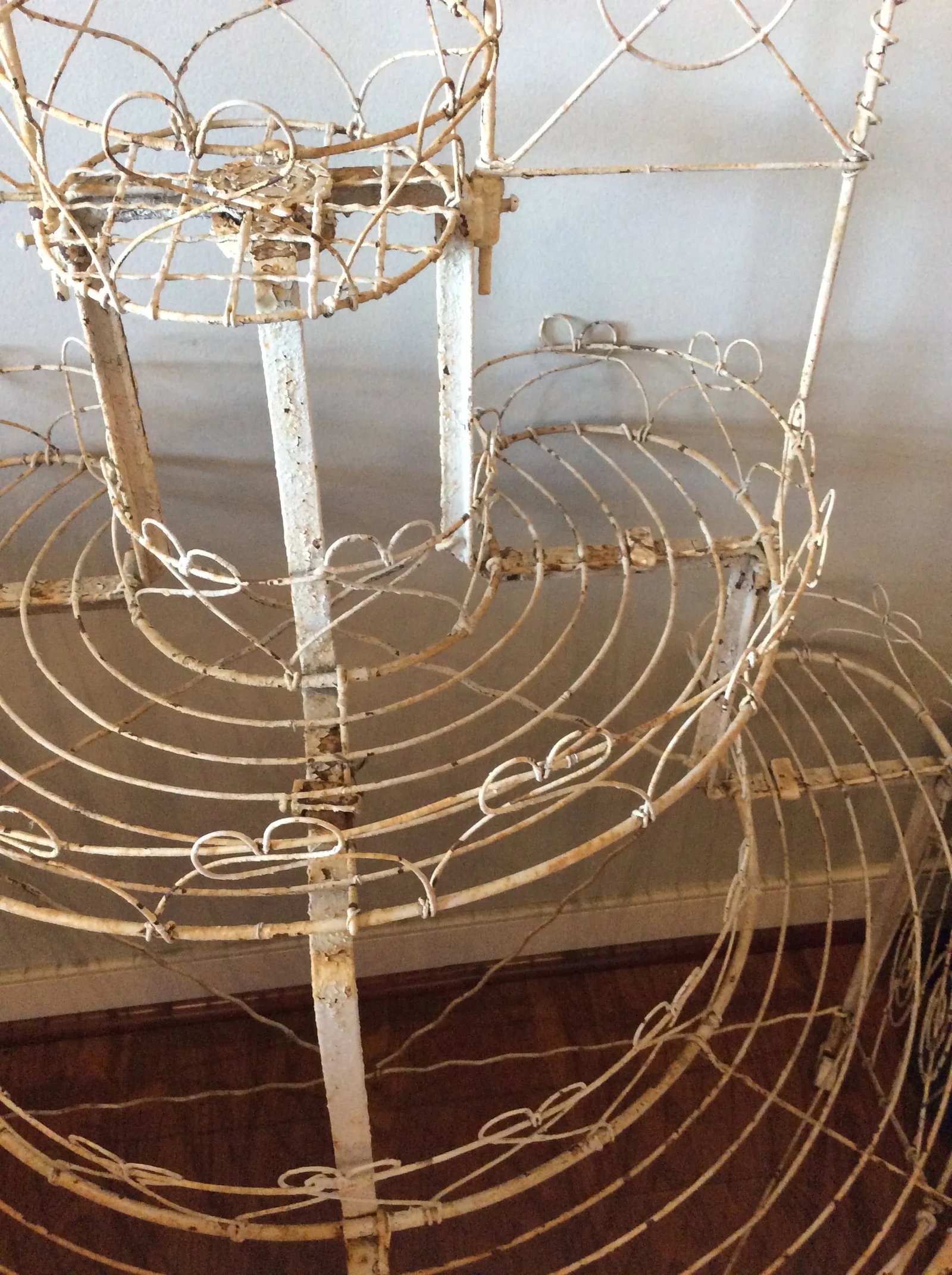 Antique French Wire Garden Plant Stand - 7