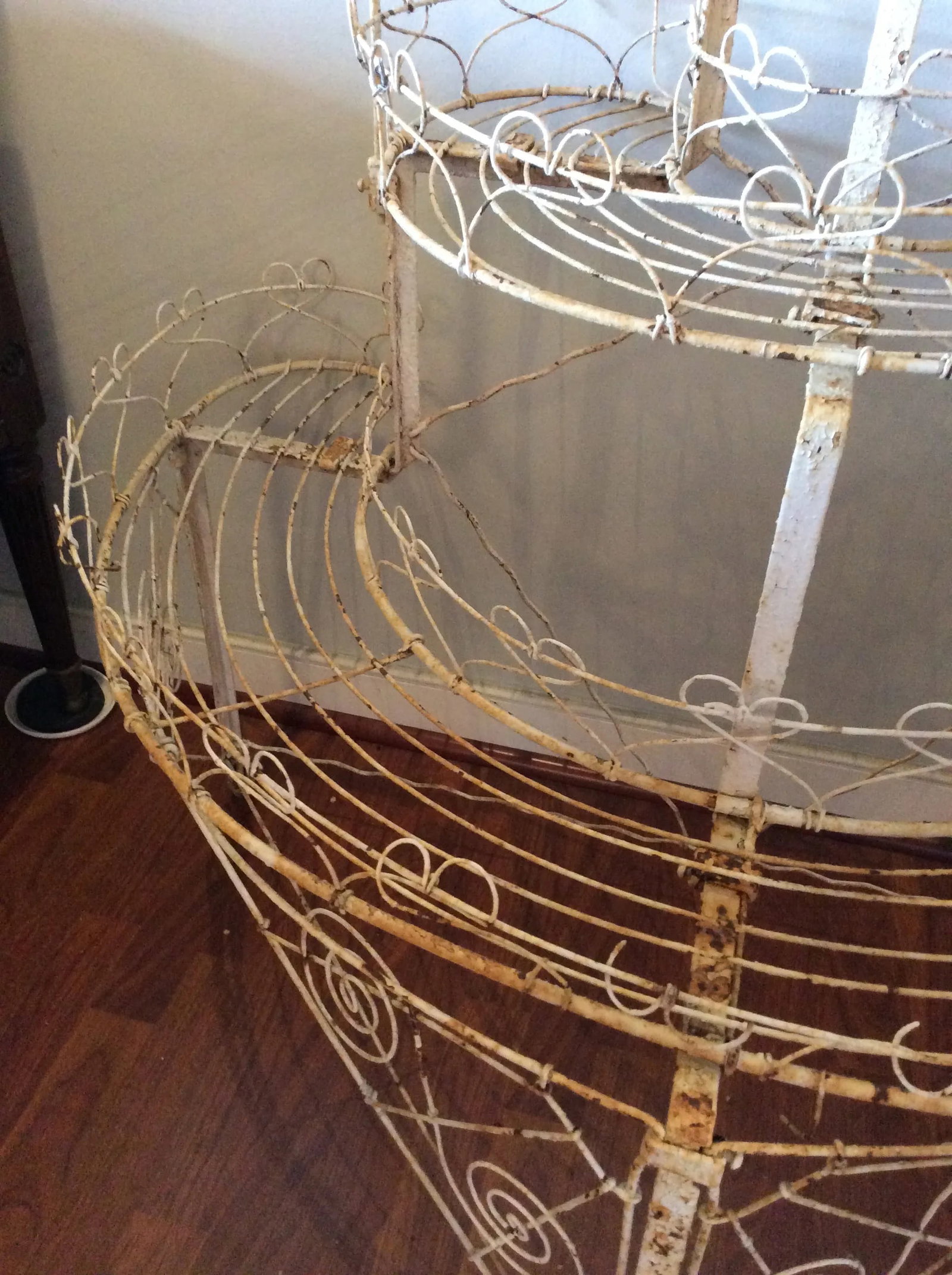 Antique French Wire Garden Plant Stand - 8