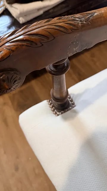 Antique White Sofa - 11