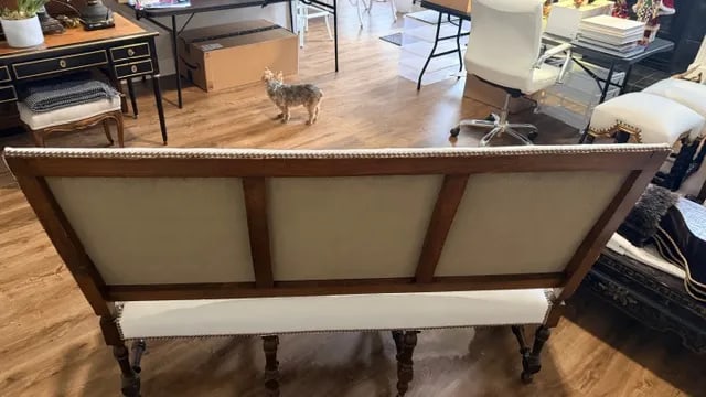 Antique White Sofa - 14