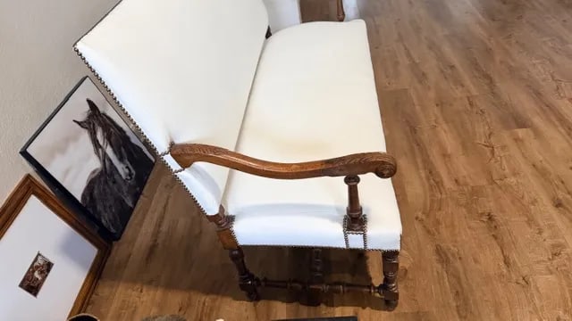 Antique White Sofa - 16