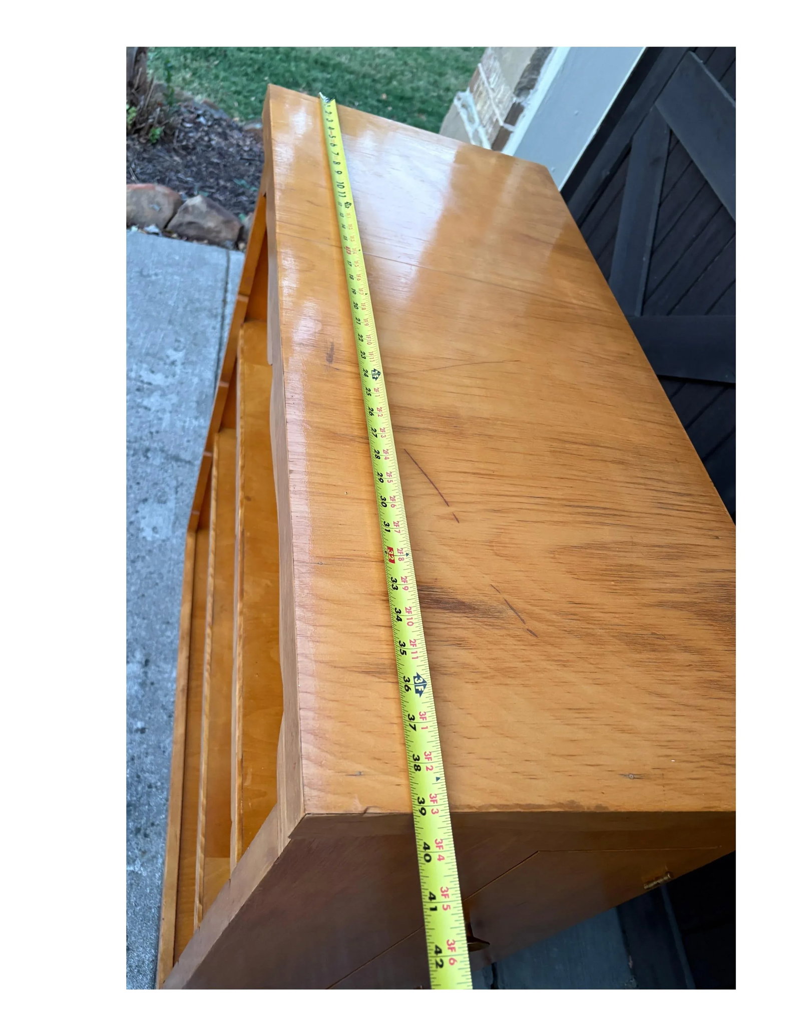Mid-Century Solid Birch/Maple Bookcase With Hidden Side Storage - c.1950s - 7