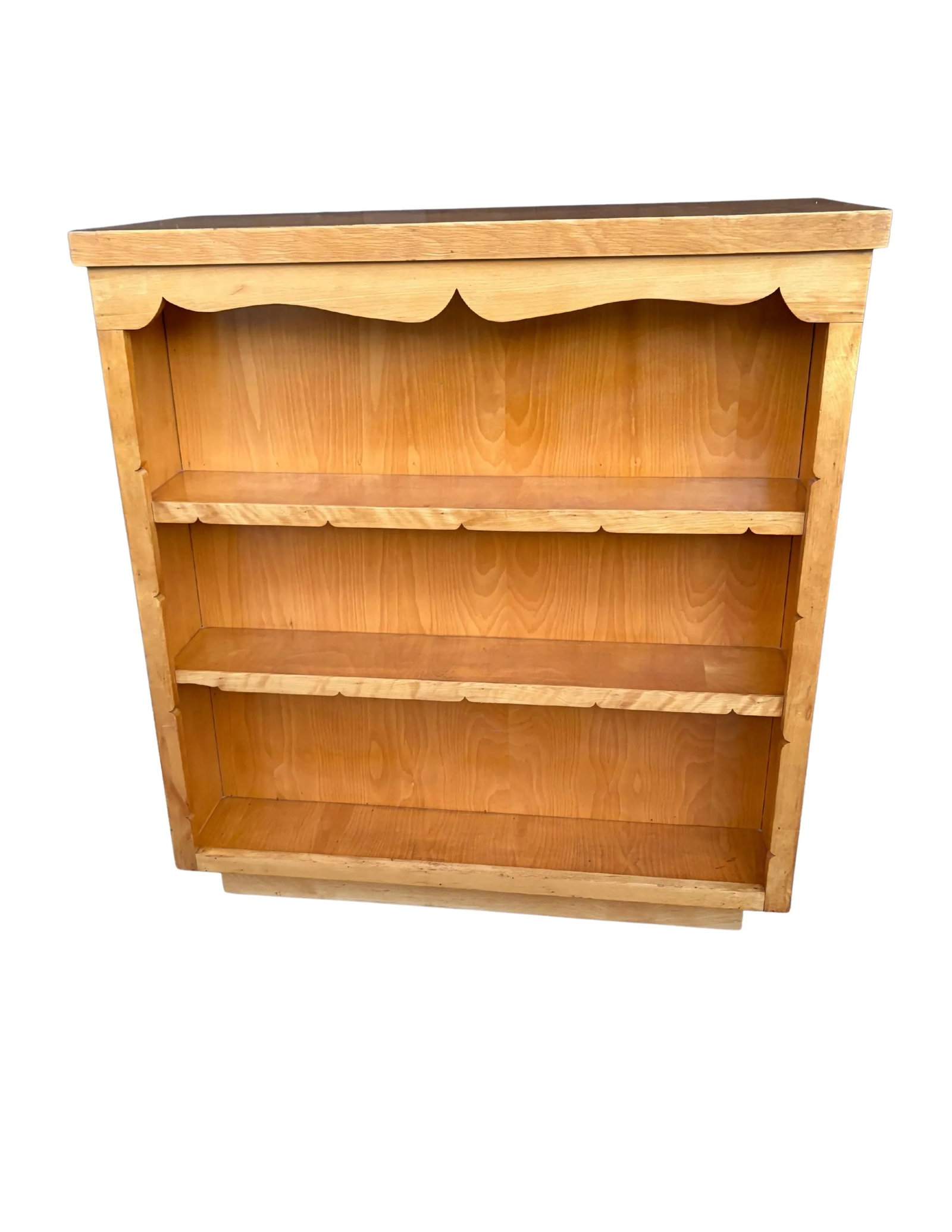 Mid-Century Solid Birch/Maple Bookcase With Hidden Side Storage - c.1950s - 8