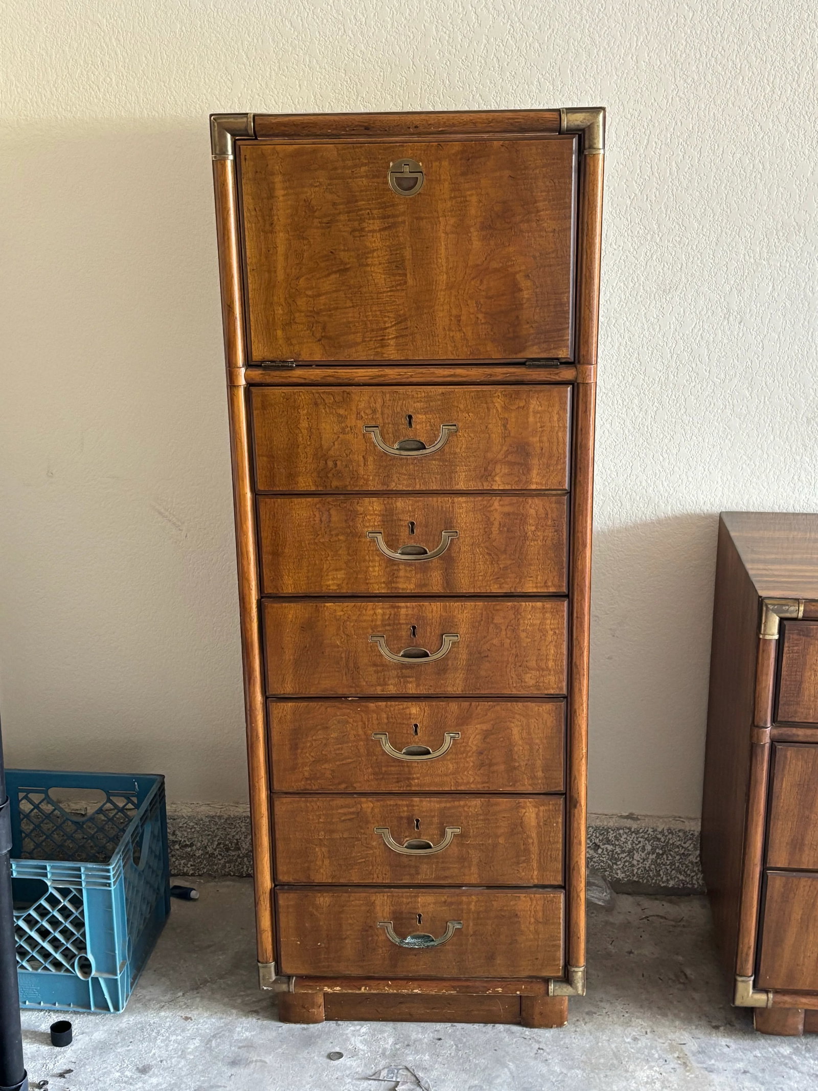 1970s Drexel Accolade Campaign Lingerie Vanity Jewelry Chest - 2