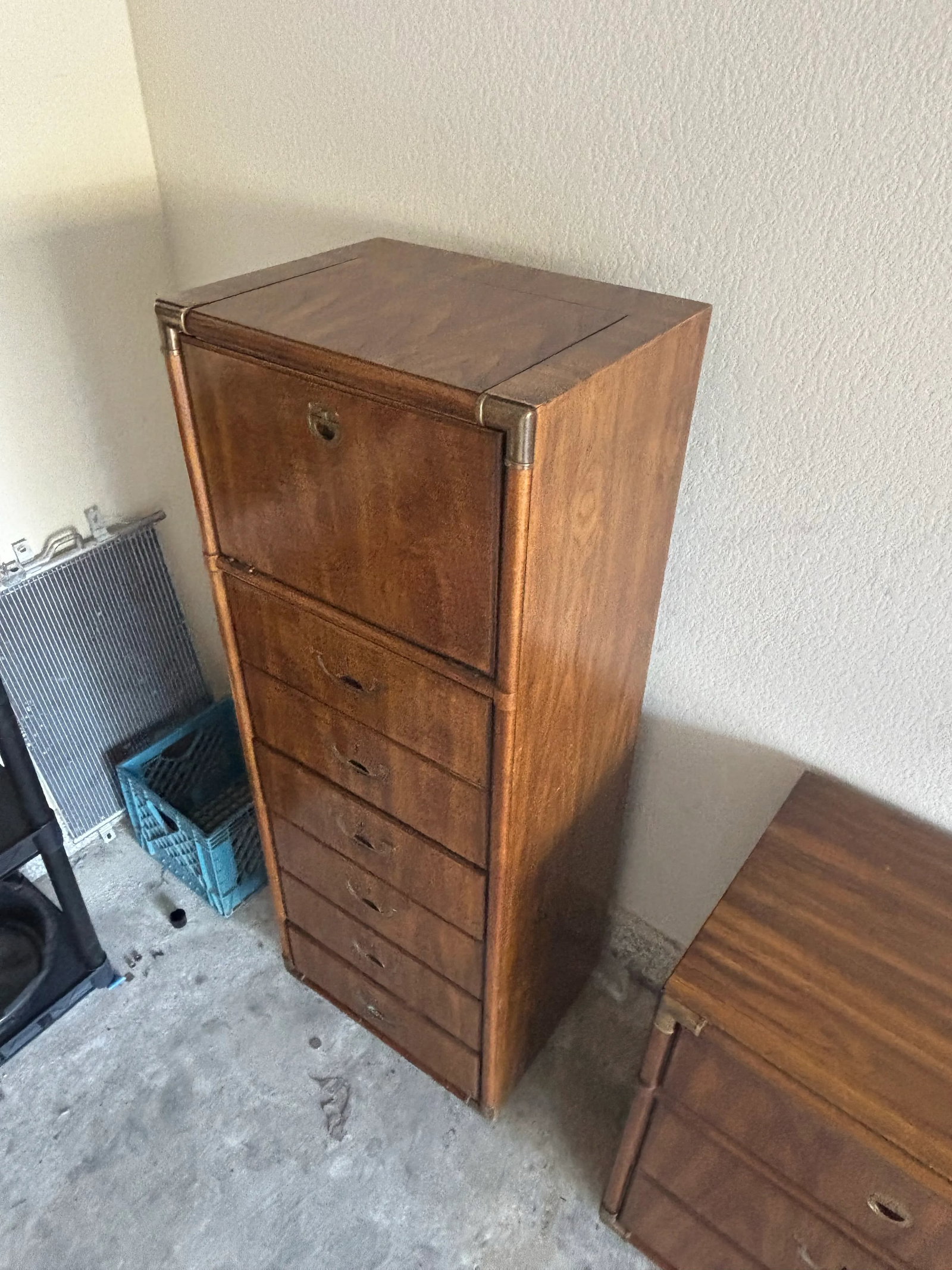 1970s Drexel Accolade Campaign Lingerie Vanity Jewelry Chest - 3