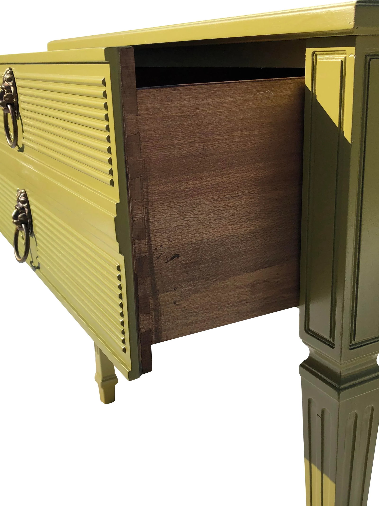 1950s Henredon Olive Green Side Table - 5