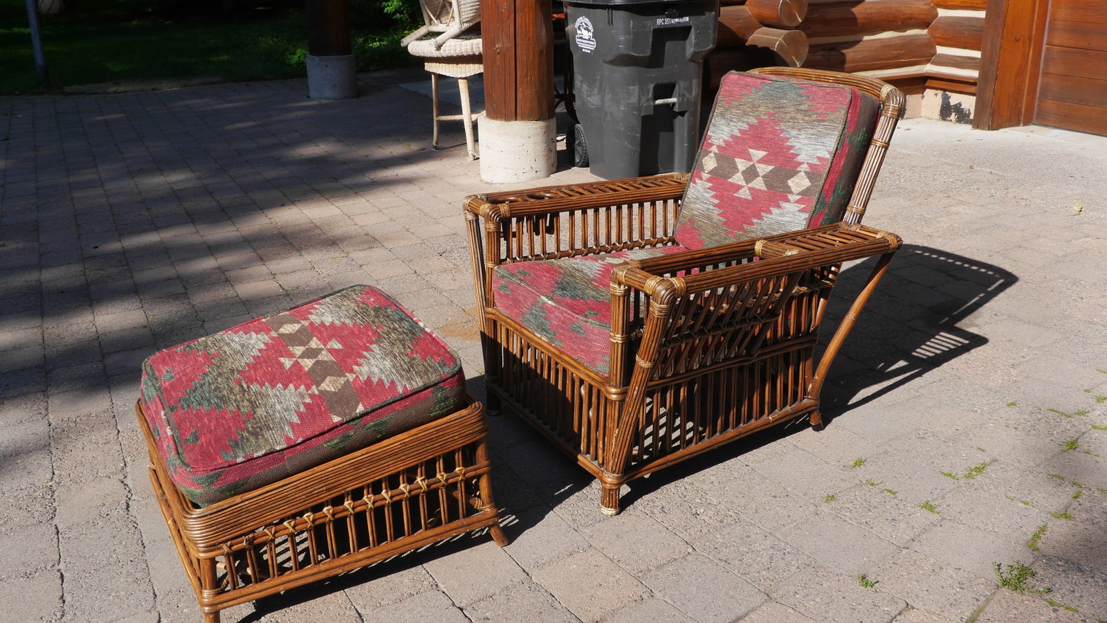 1990s Palecek Wicker Chair - 2