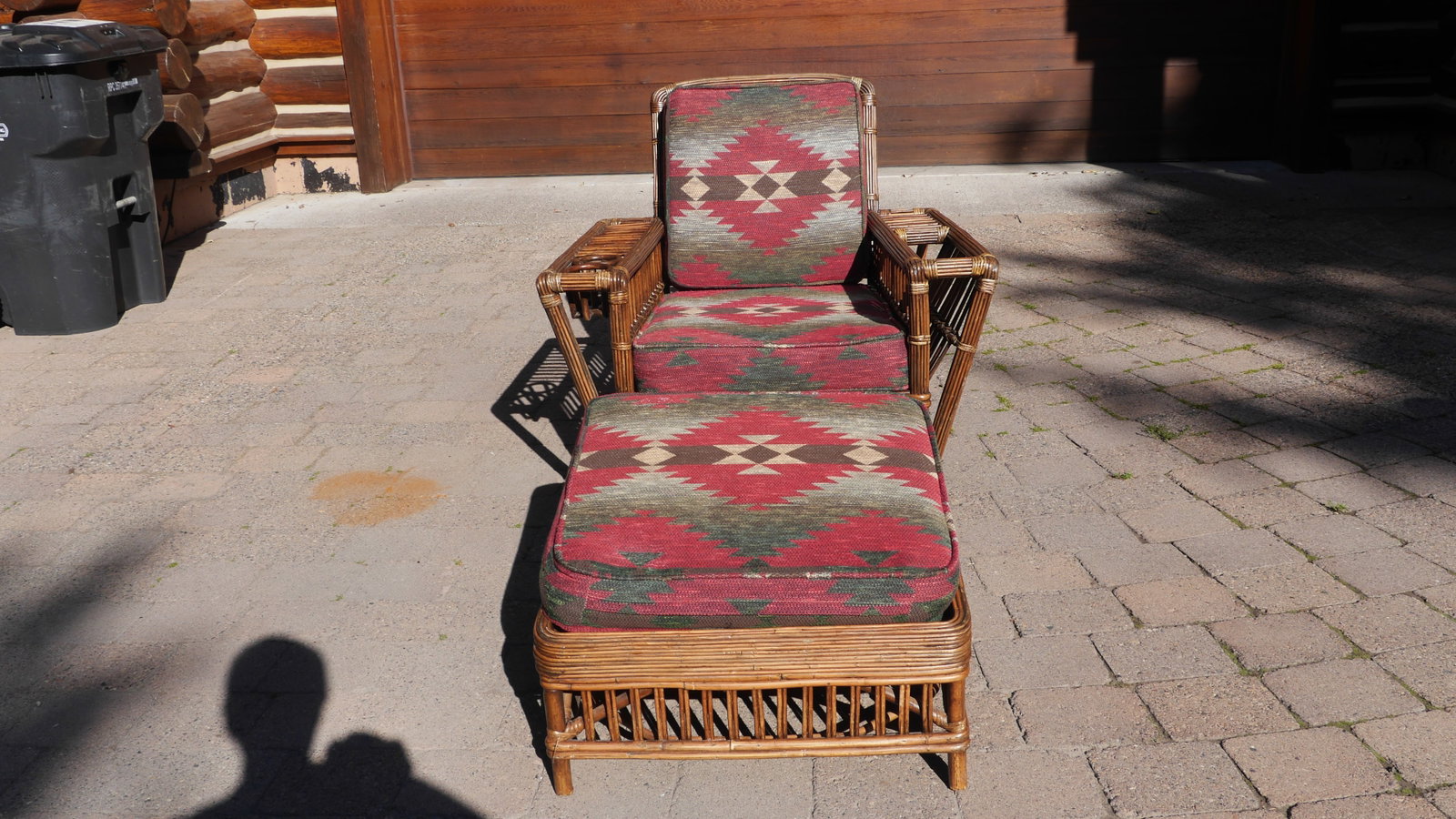 1990s Palecek Wicker Chair - 3