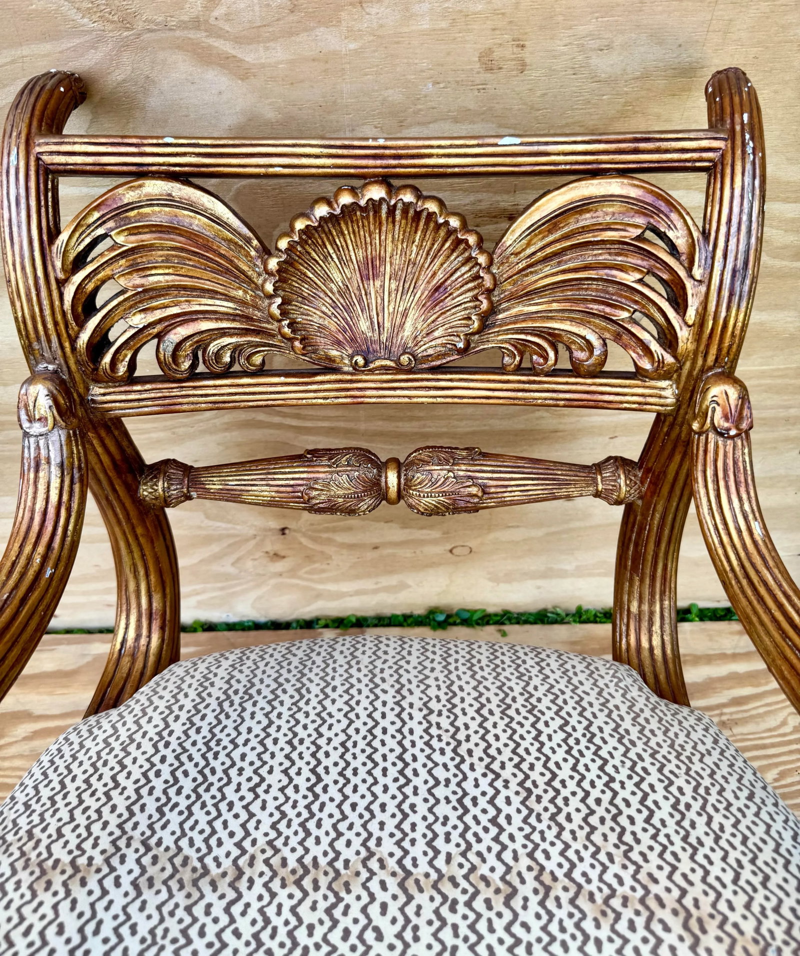 late 20th Century Super Fine Stylized Carved Maitland Smith Saber Leg Arm Chair - 9