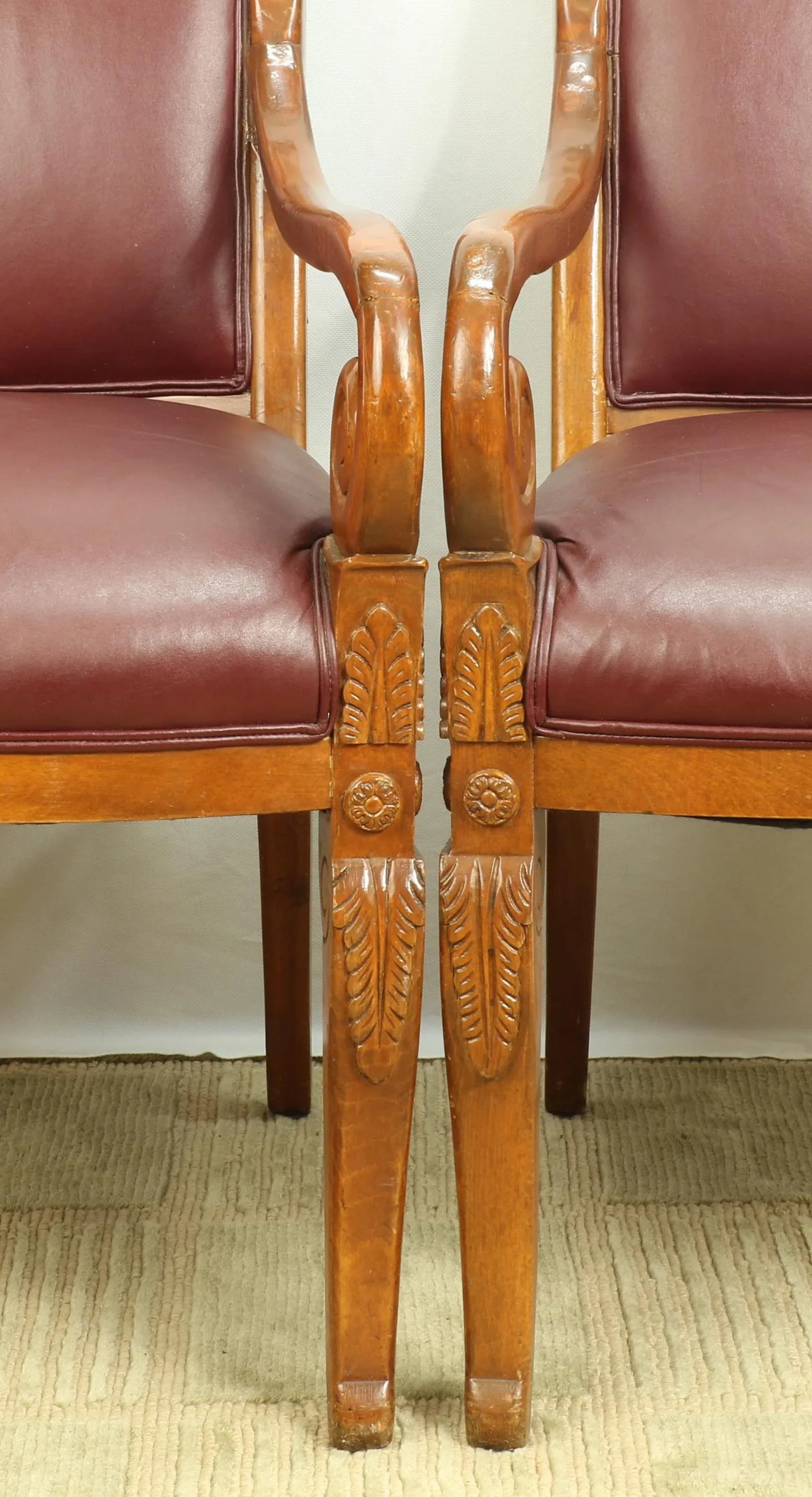 19th Century William IV Regency Upholstered Satinwood Armchairs - a Pair - 10