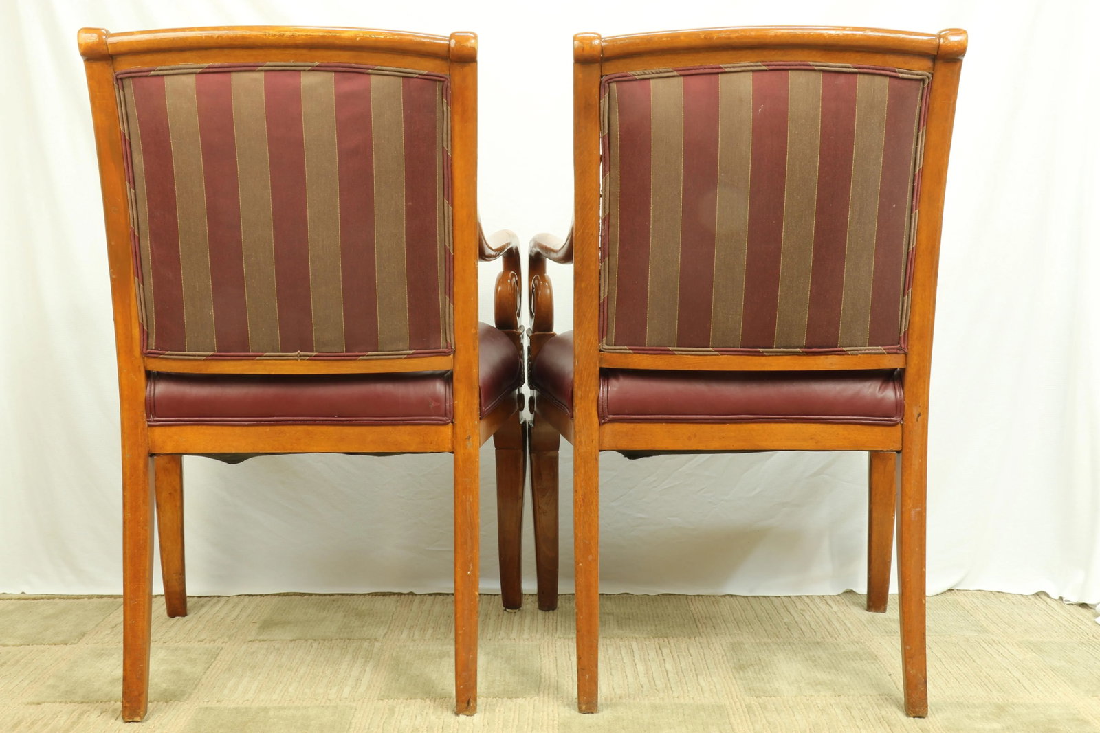 19th Century William IV Regency Upholstered Satinwood Armchairs - a Pair - 4