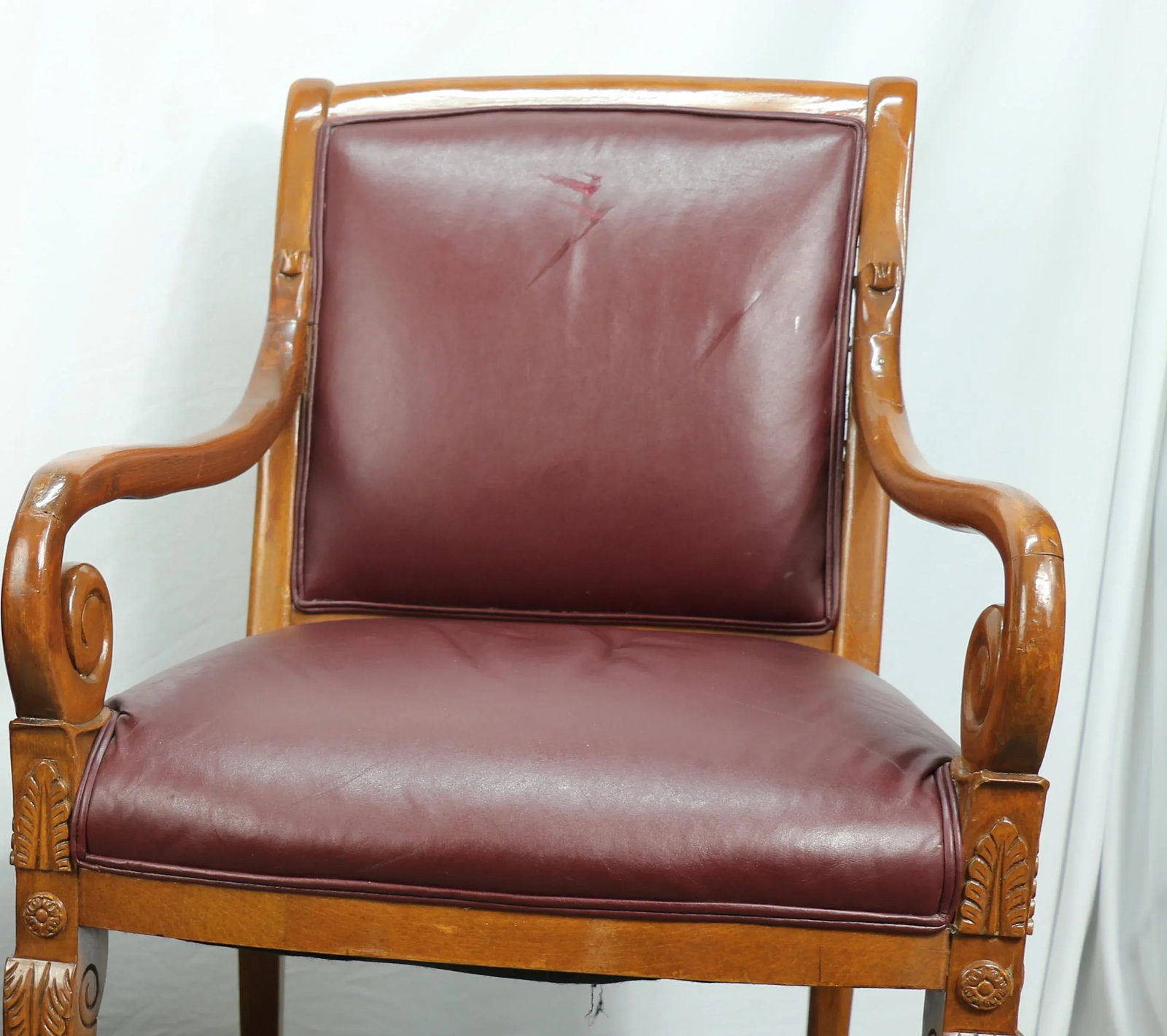 19th Century William IV Regency Upholstered Satinwood Armchairs - a Pair - 7