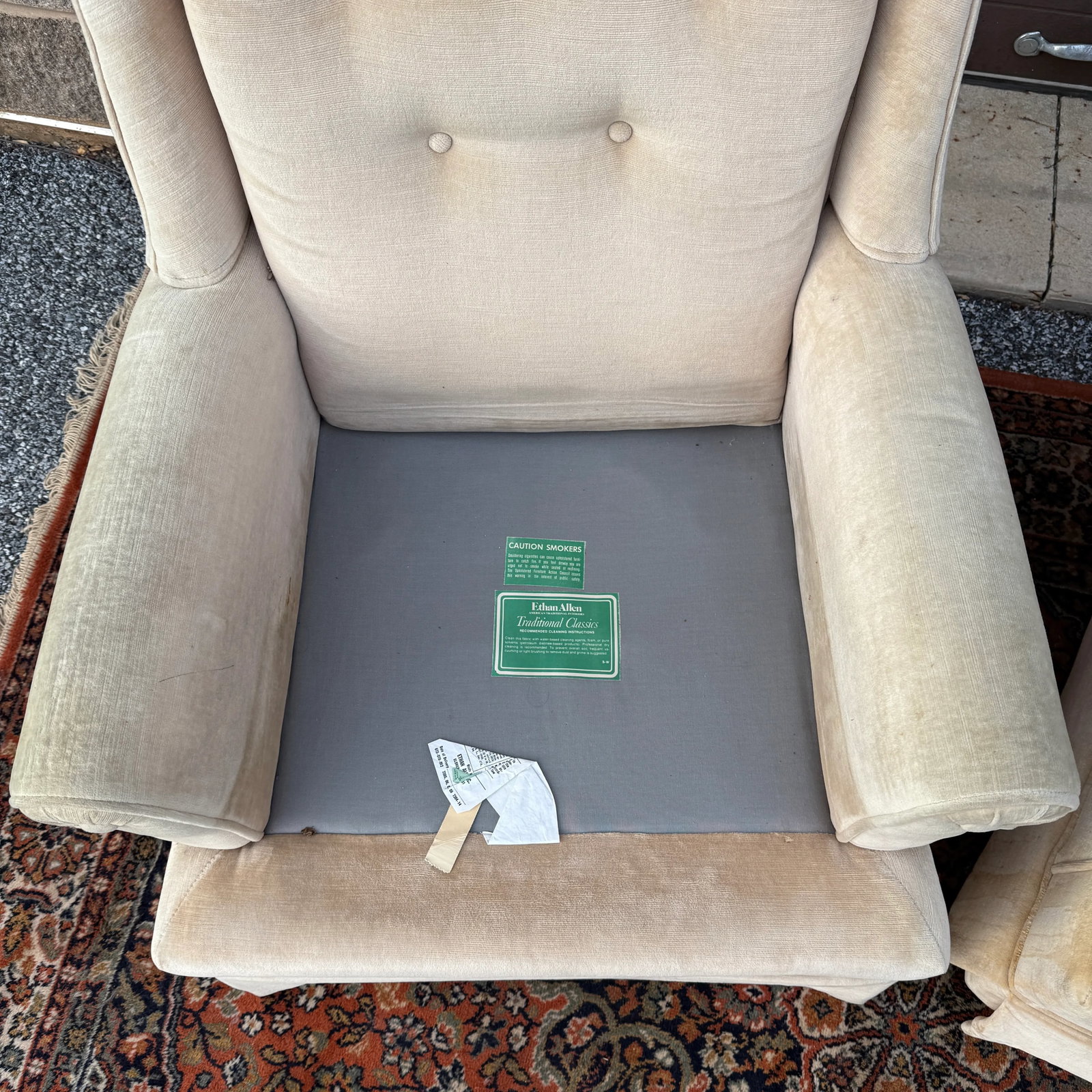 Vintage Ethan Allen Traditional Classics Lounge Chairs / Armchairs - A Pair - 9