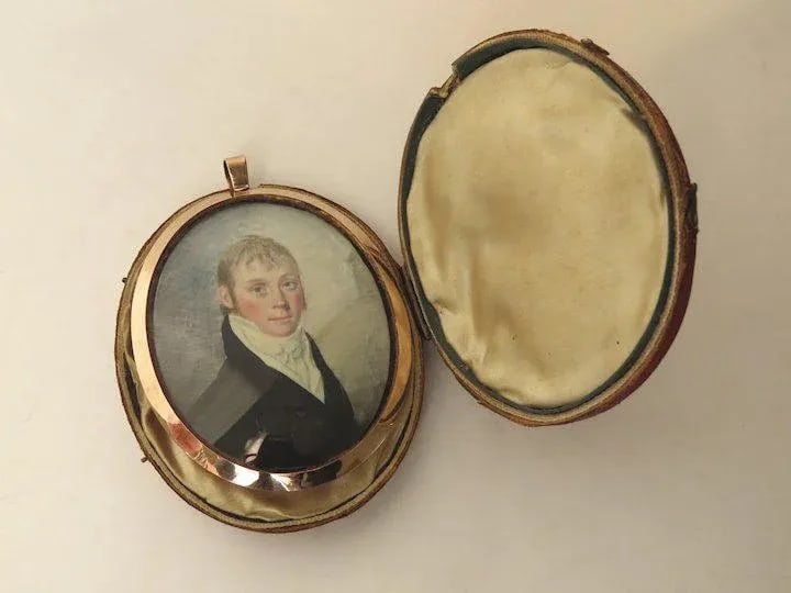 Circa 1800 Miniature Portrait Painting by William M. S. Doyle - 10