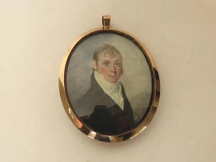 Circa 1800 Miniature Portrait Painting by William M. S. Doyle - 11