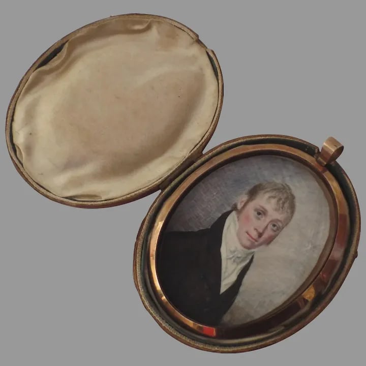 Circa 1800 Miniature Portrait Painting by William M. S. Doyle - 2