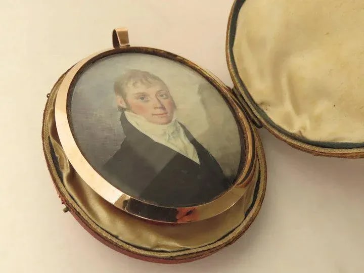 Circa 1800 Miniature Portrait Painting by William M. S. Doyle - 3
