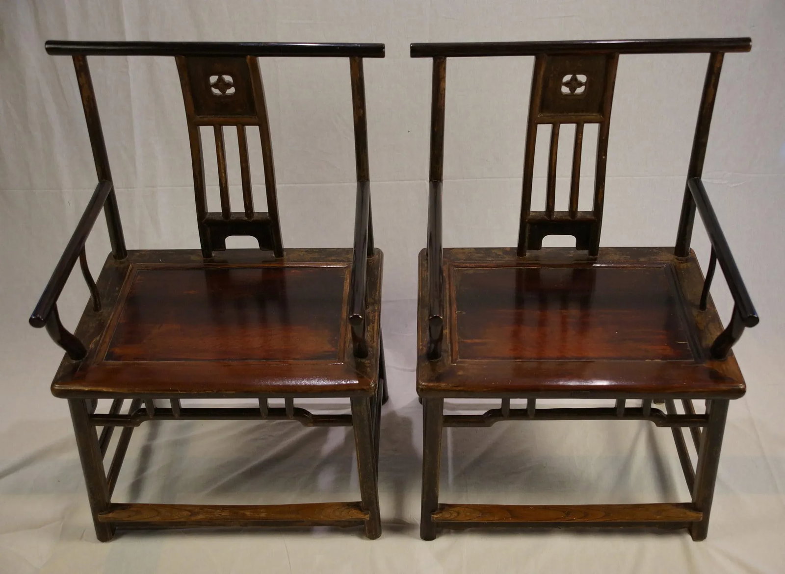 Antique Yokeback Armchairs - a Pair - 2