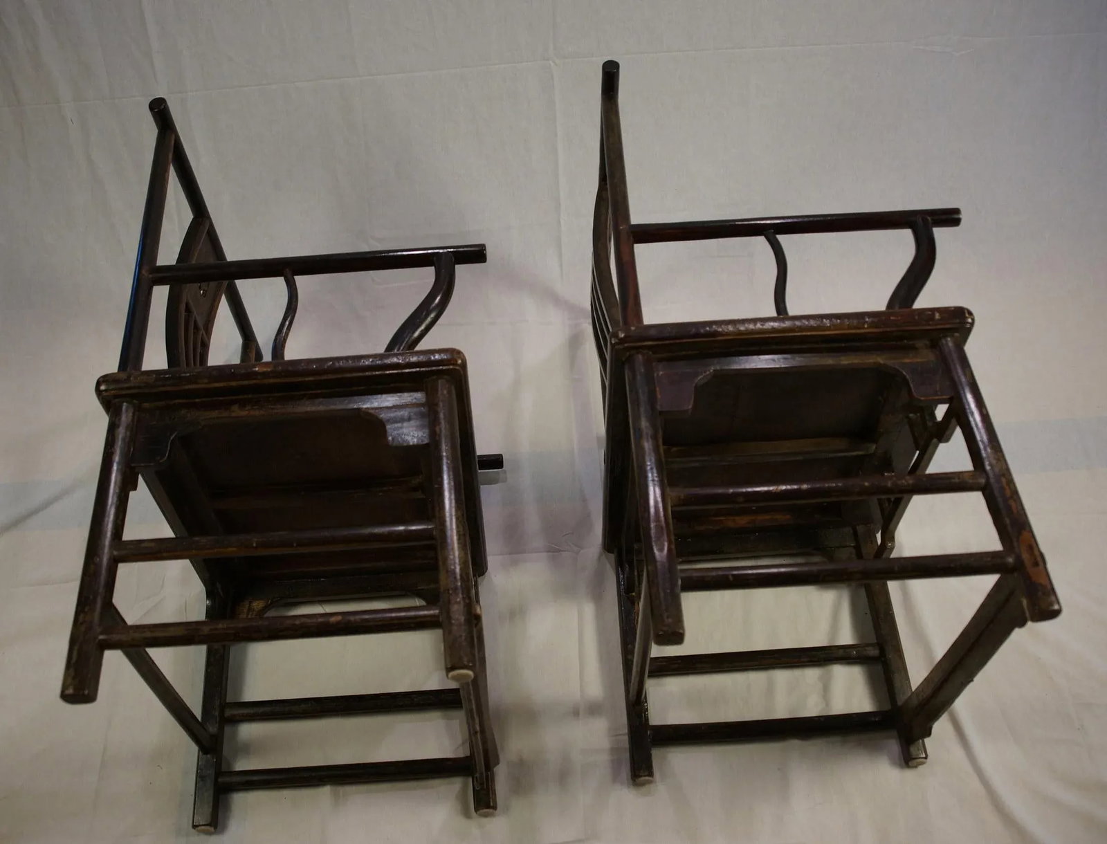 Antique Yokeback Armchairs - a Pair - 3