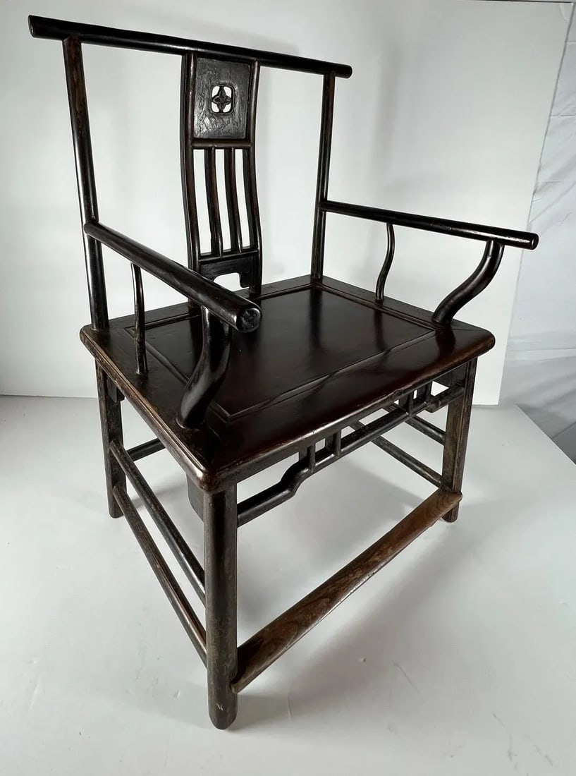 Antique Yokeback Armchairs - a Pair - 4