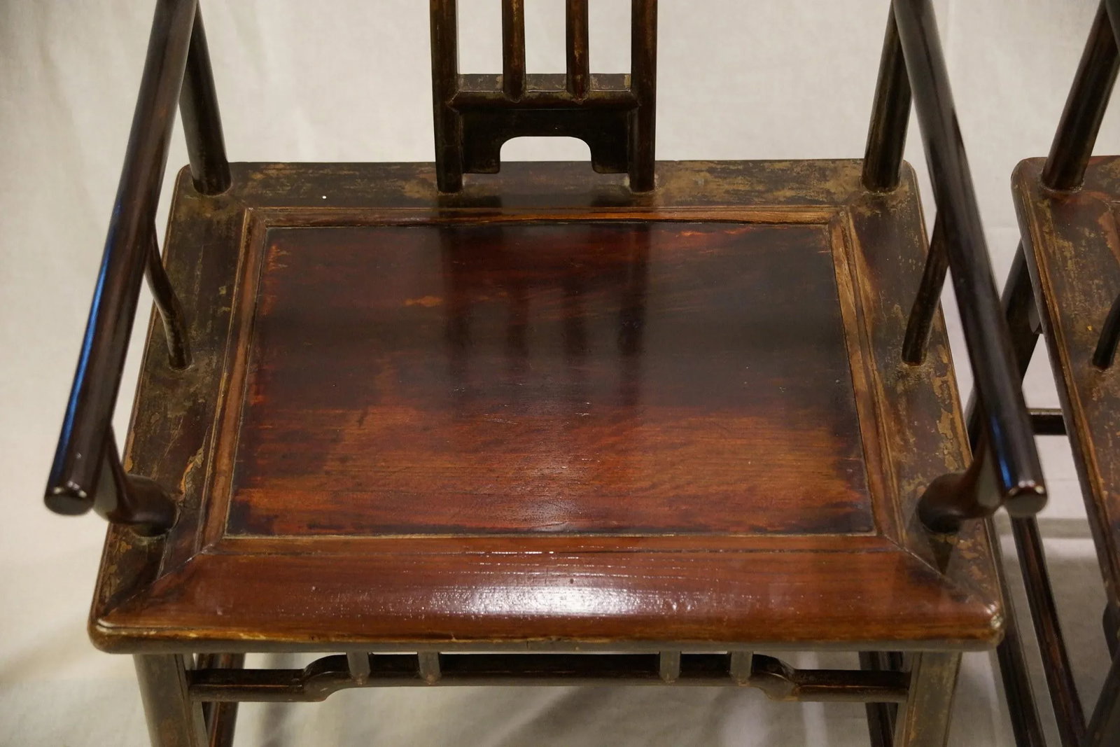 Antique Yokeback Armchairs - a Pair - 6