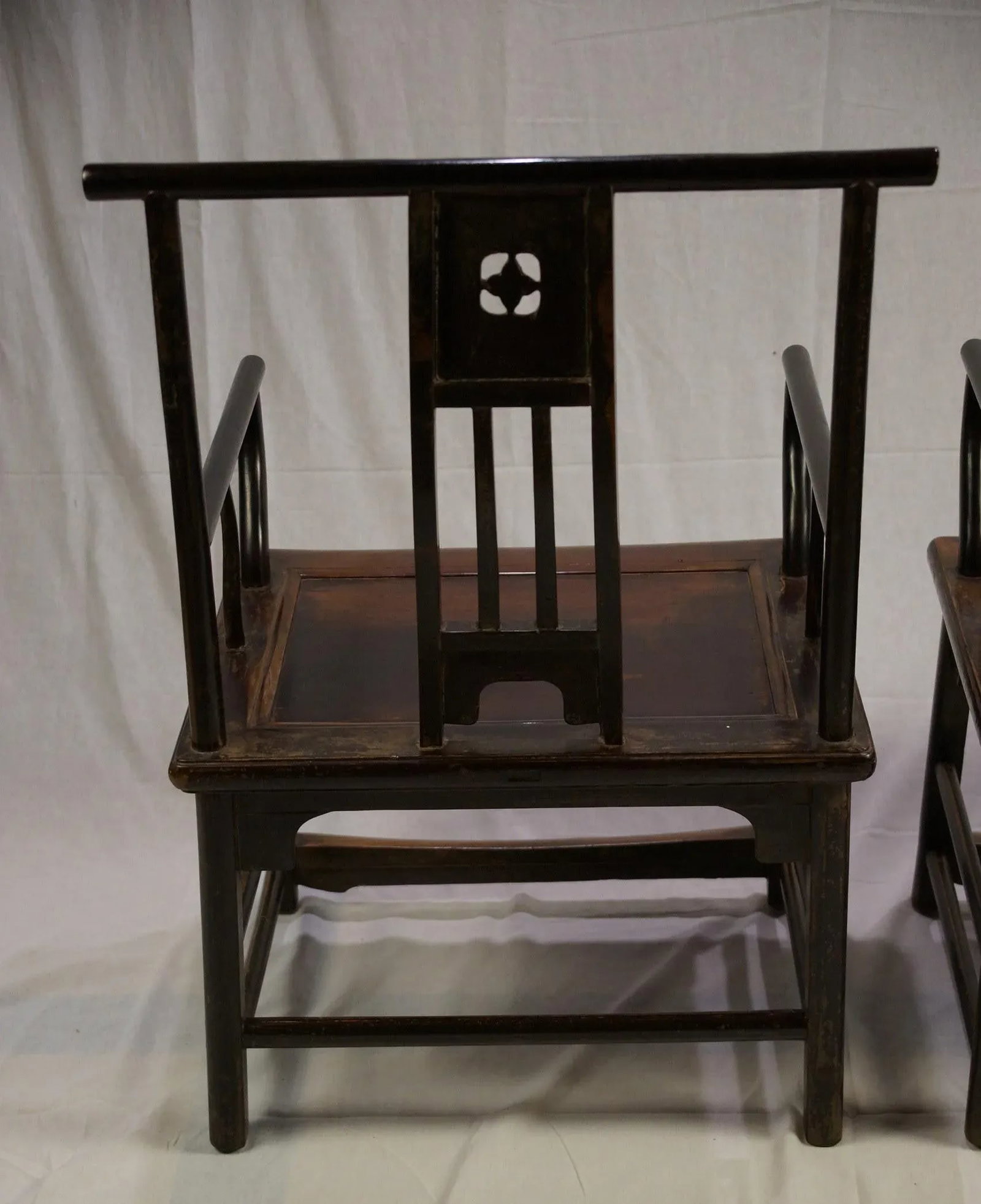Antique Yokeback Armchairs - a Pair - 8