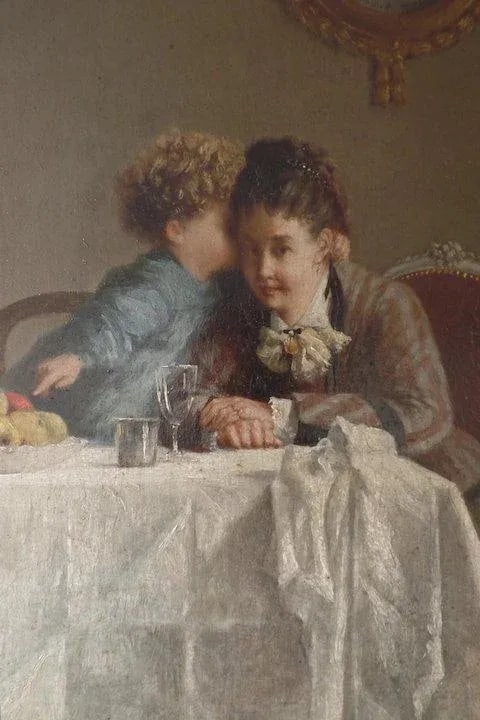 Late 19th Century "The Secret" Oil Painting by Sir John Everett Millais, Framed - 2