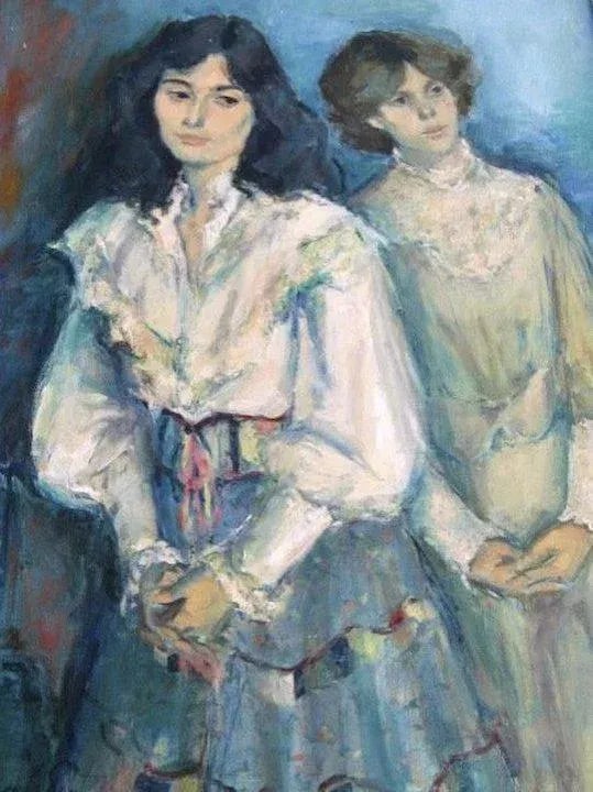 1960s Figurative Oil Painting on Canvas by Jan De Ruth, Framed - 5