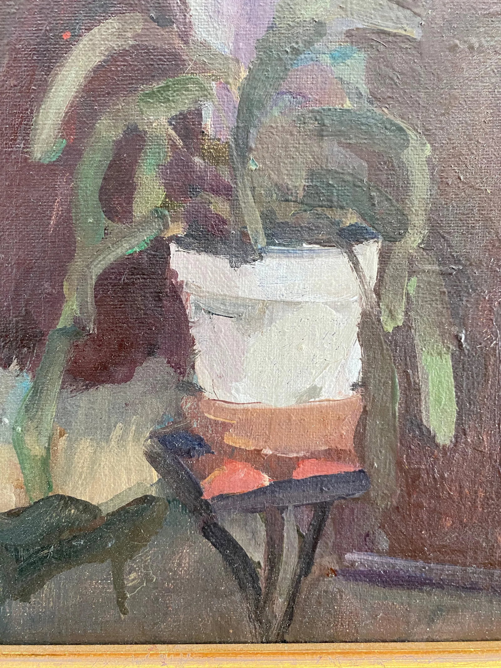1980s "Woman in Interior" Portrait Oil Painting by Ann Toulmin-Rothe, Framed - 3