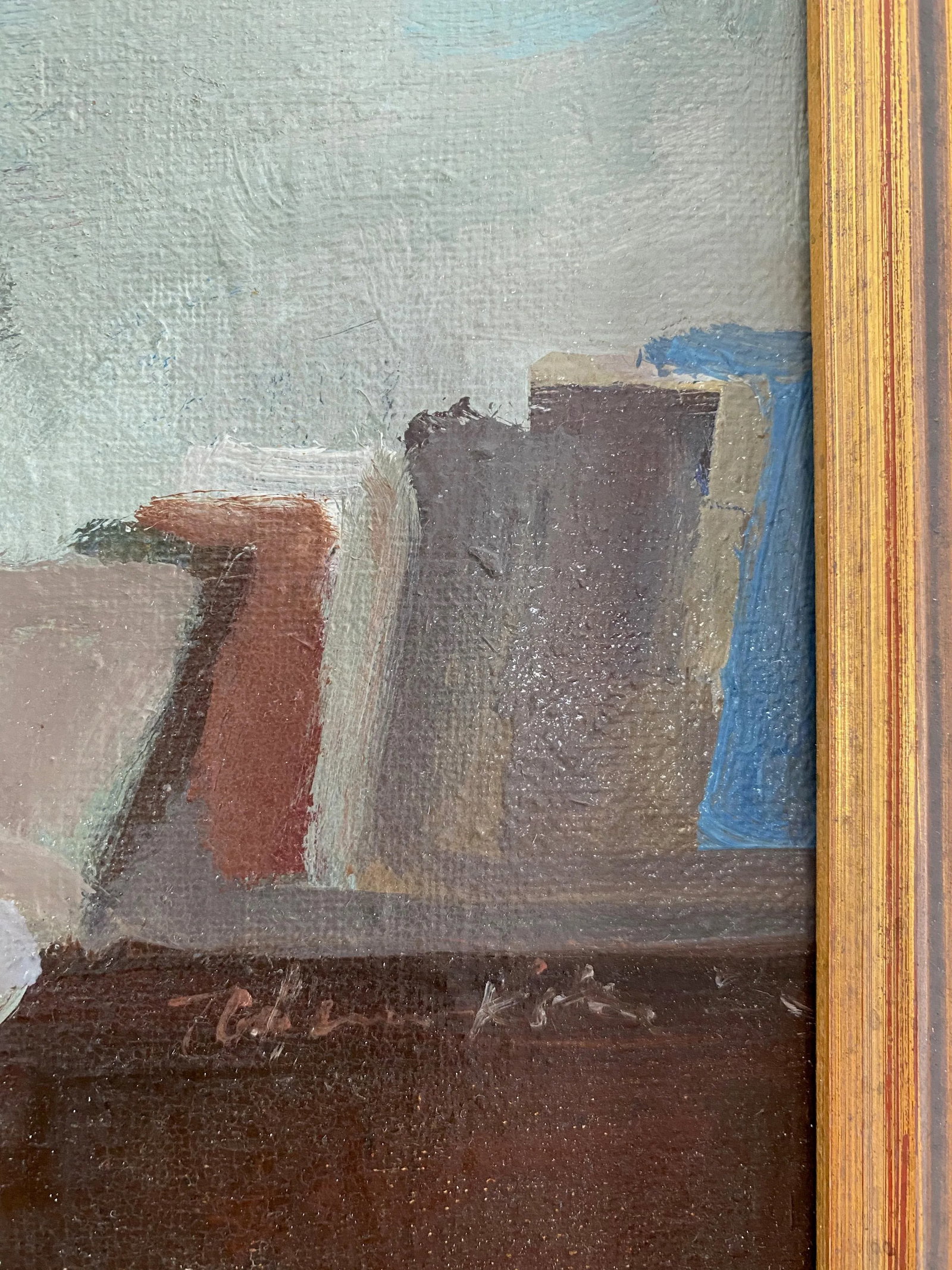 1980s "Woman in Interior" Portrait Oil Painting by Ann Toulmin-Rothe, Framed - 4