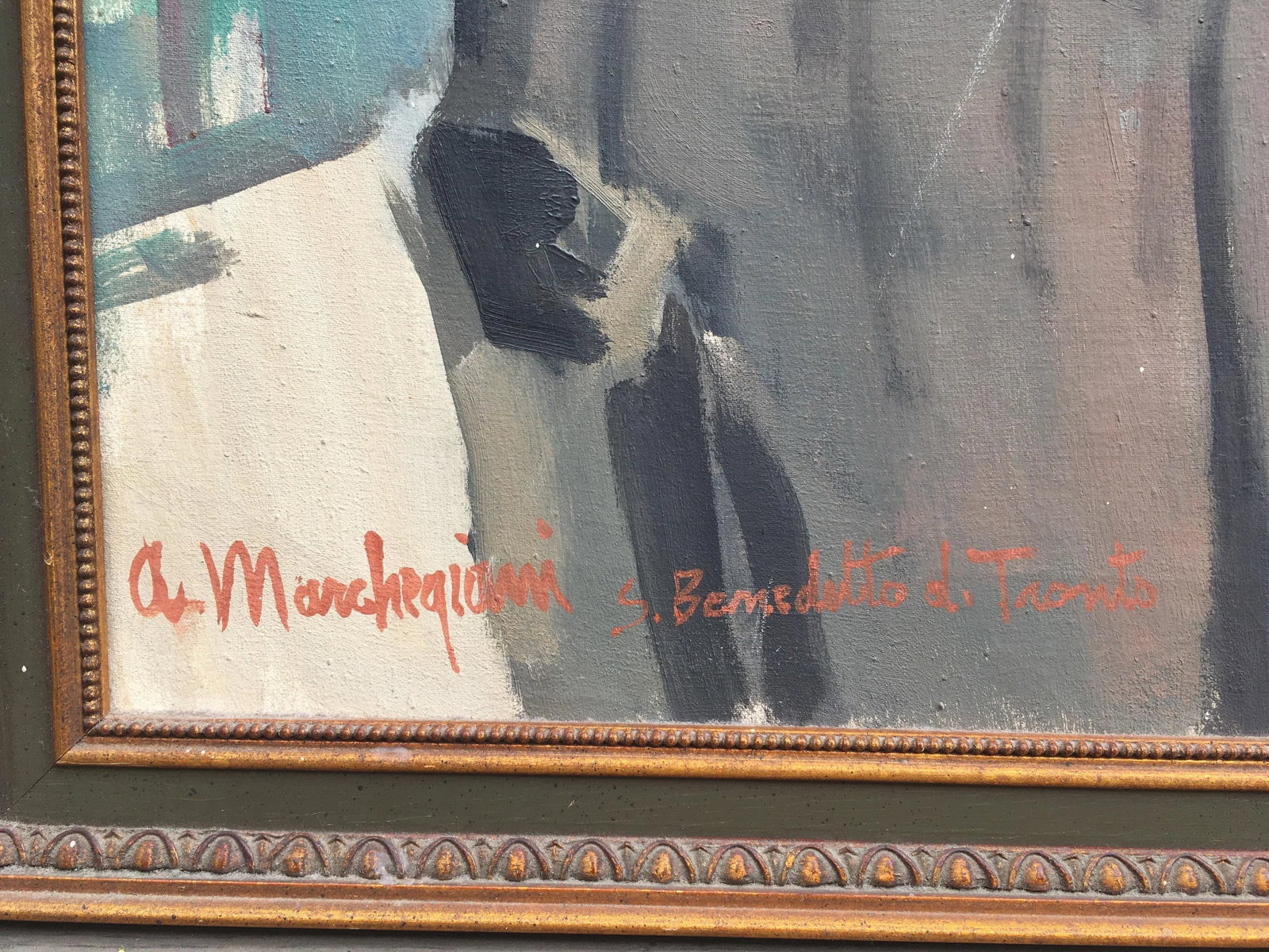 1920's "Portrait of a Young Maiden" Oil Painting by Italian Artist Armando Marchergiani, Framed - 7