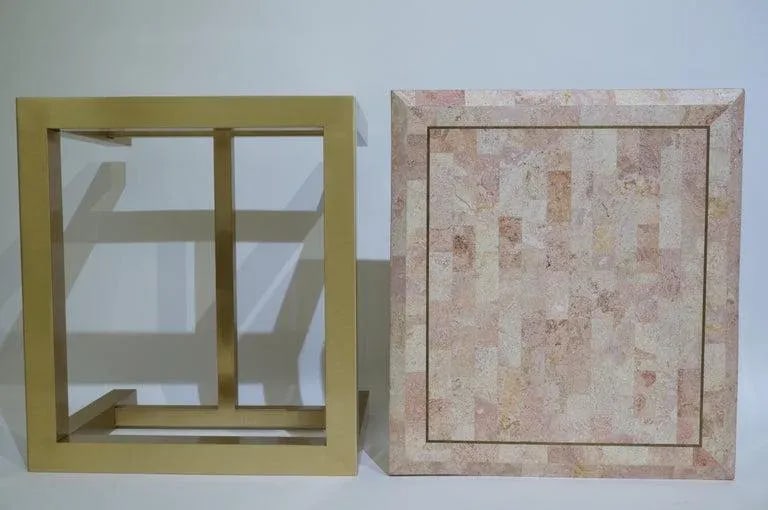 Maitland Smith Tessellated Marble Box on Stand - 8