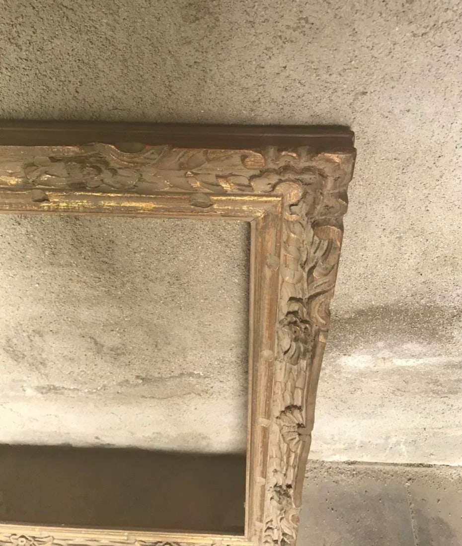 Vintage Mexican Hand Carved Floral Frame - 8