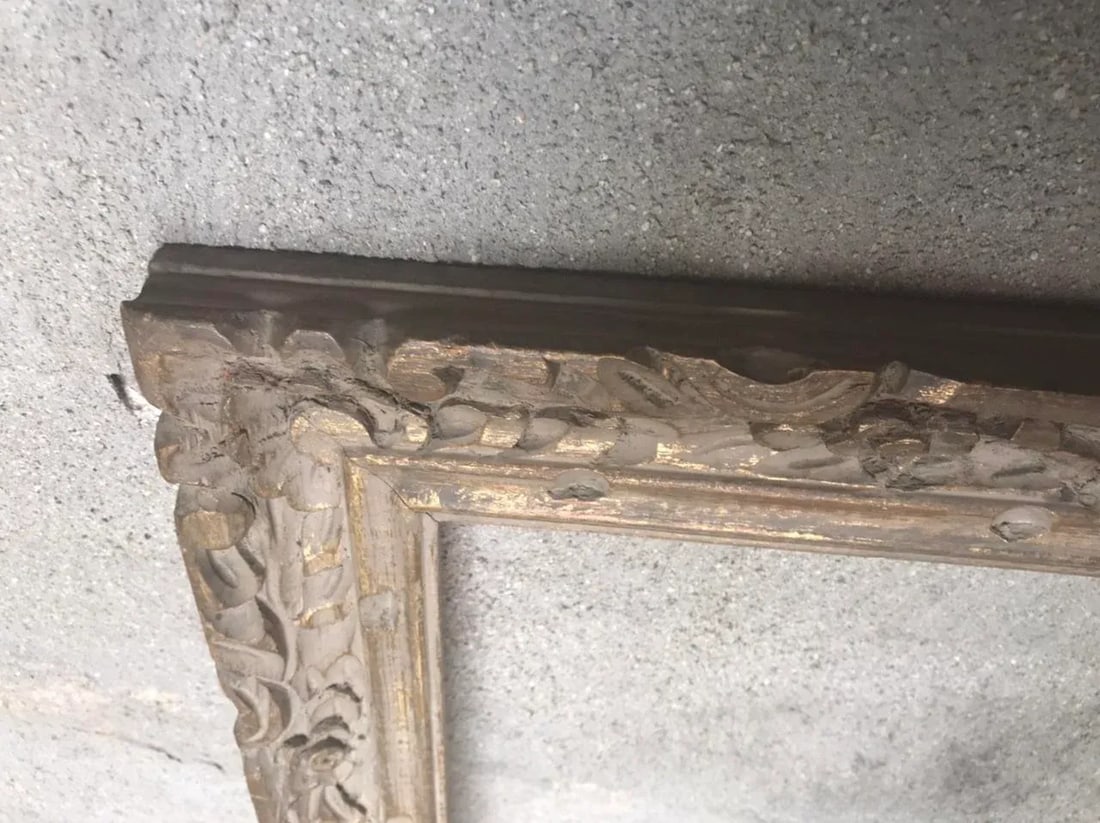Vintage Mexican Hand Carved Floral Frame - 9
