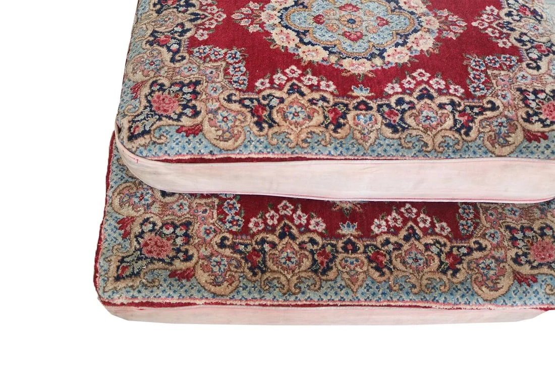 Antique Persian Mat Pillows - a Pair - 3