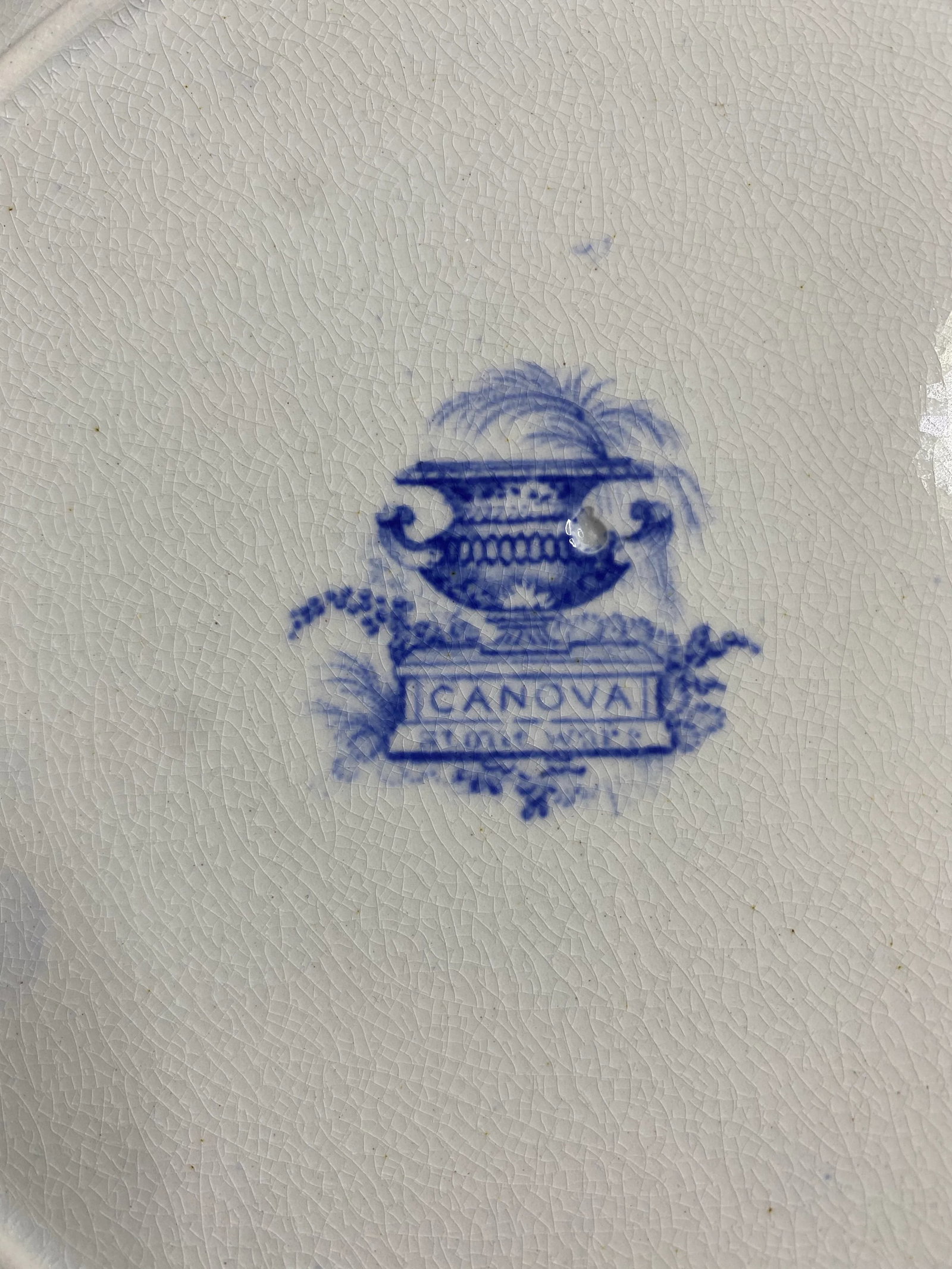 Antique Staffordshire Blue and White Soup Bowls/Plates - Set of 7 - 8