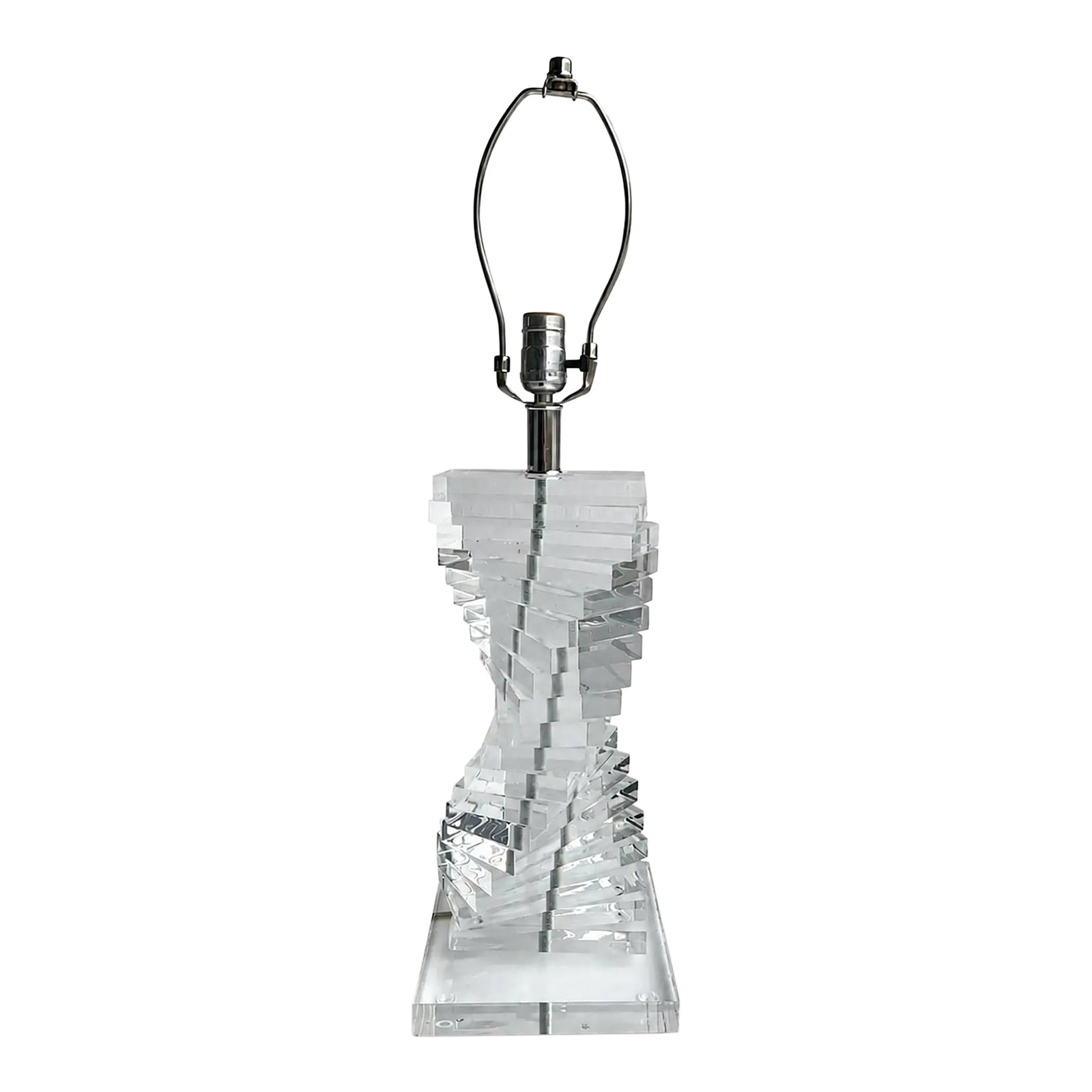1970s Lucite Helix Spiral Table Lamp (1 of 9)