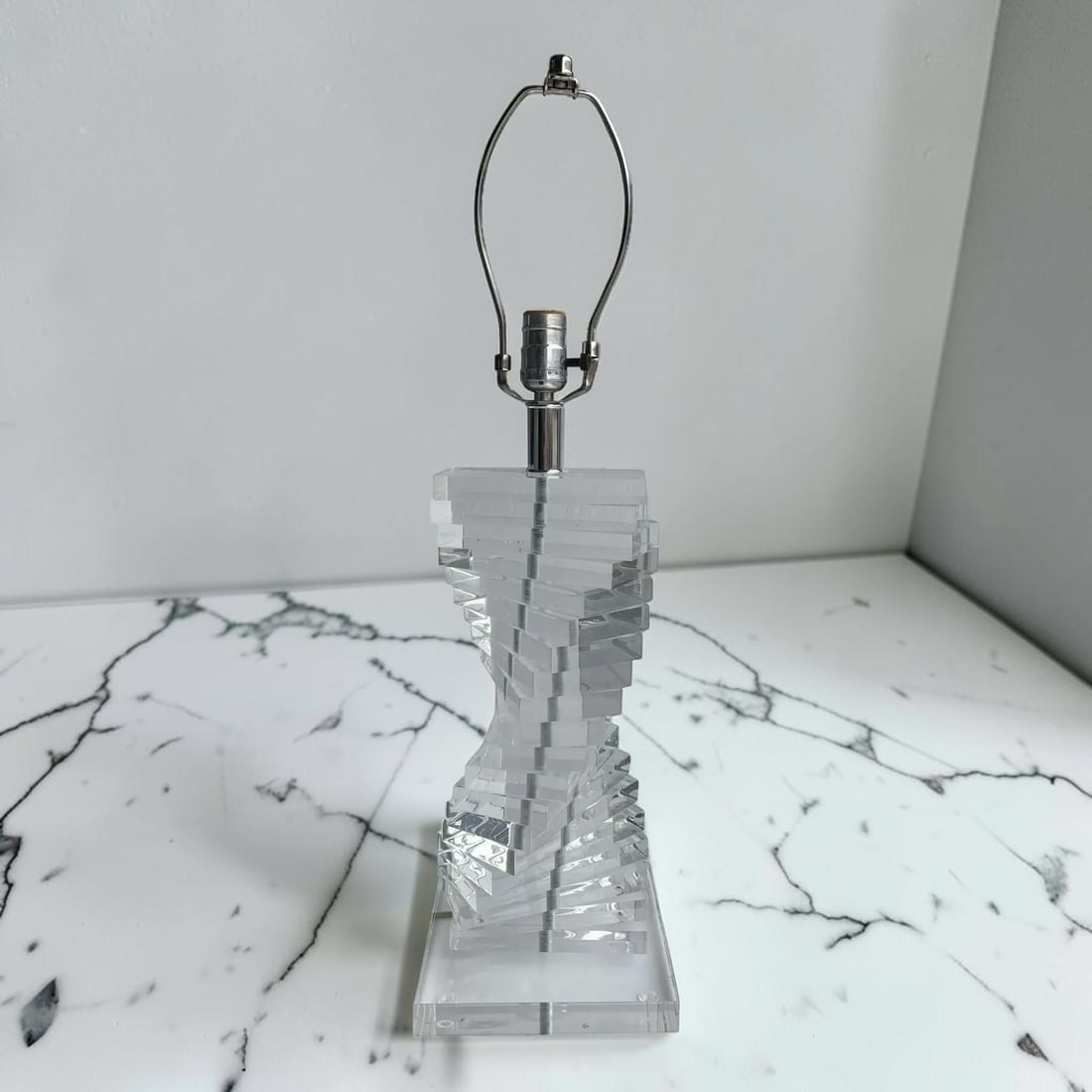 1970s Lucite Helix Spiral Table Lamp - 5