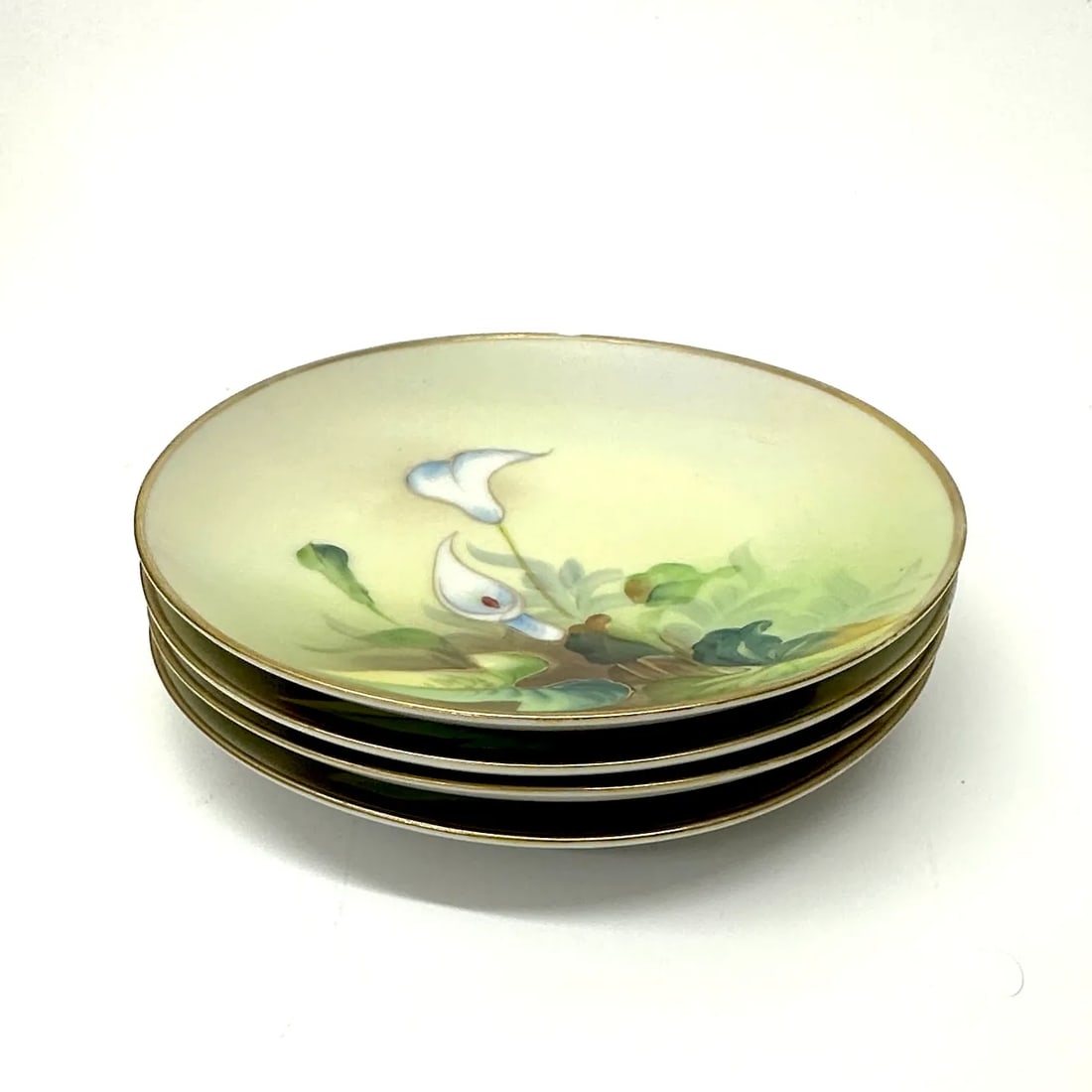Apple Green & Mandarin Cottage Core Hand-Painted Wall Plate Curation - Group of 13 - 10