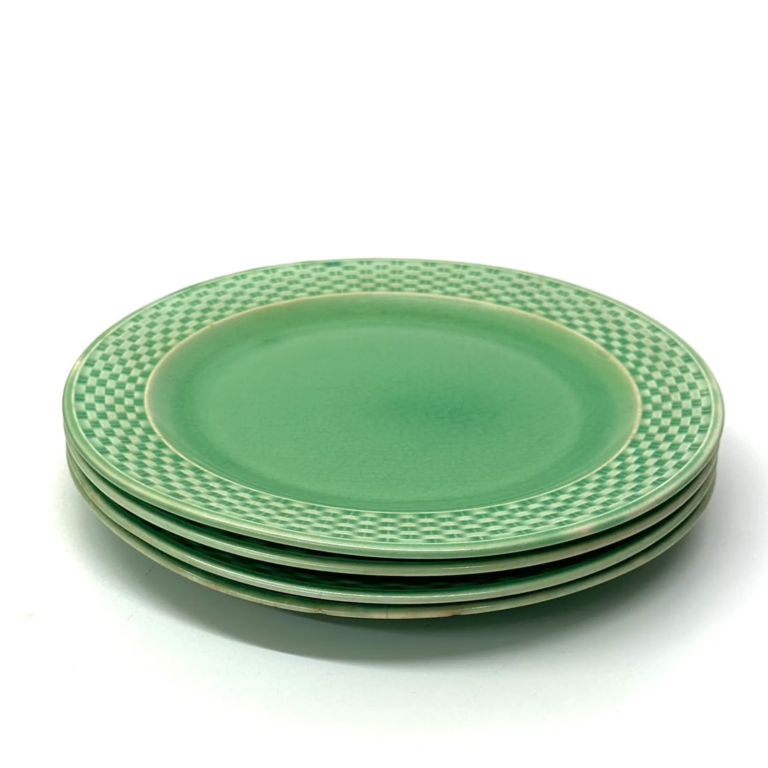 Apple Green & Mandarin Cottage Core Hand-Painted Wall Plate Curation - Group of 13 - 4