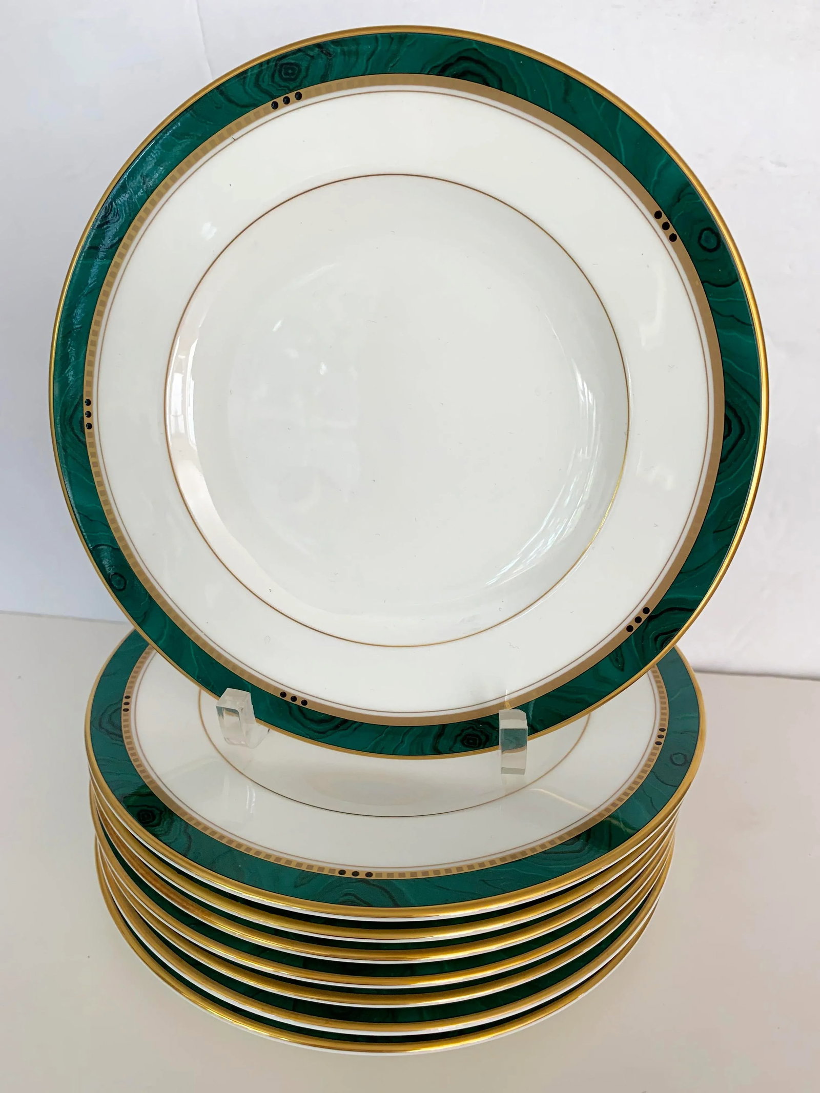 Malachite Dessert Plates - Set of 8 - 10